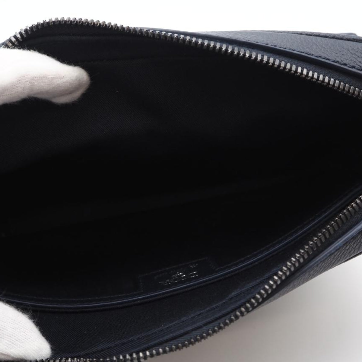 Christian Dior Navy Leather Messenger Bag Shoulder Bag (Pre-Owned)