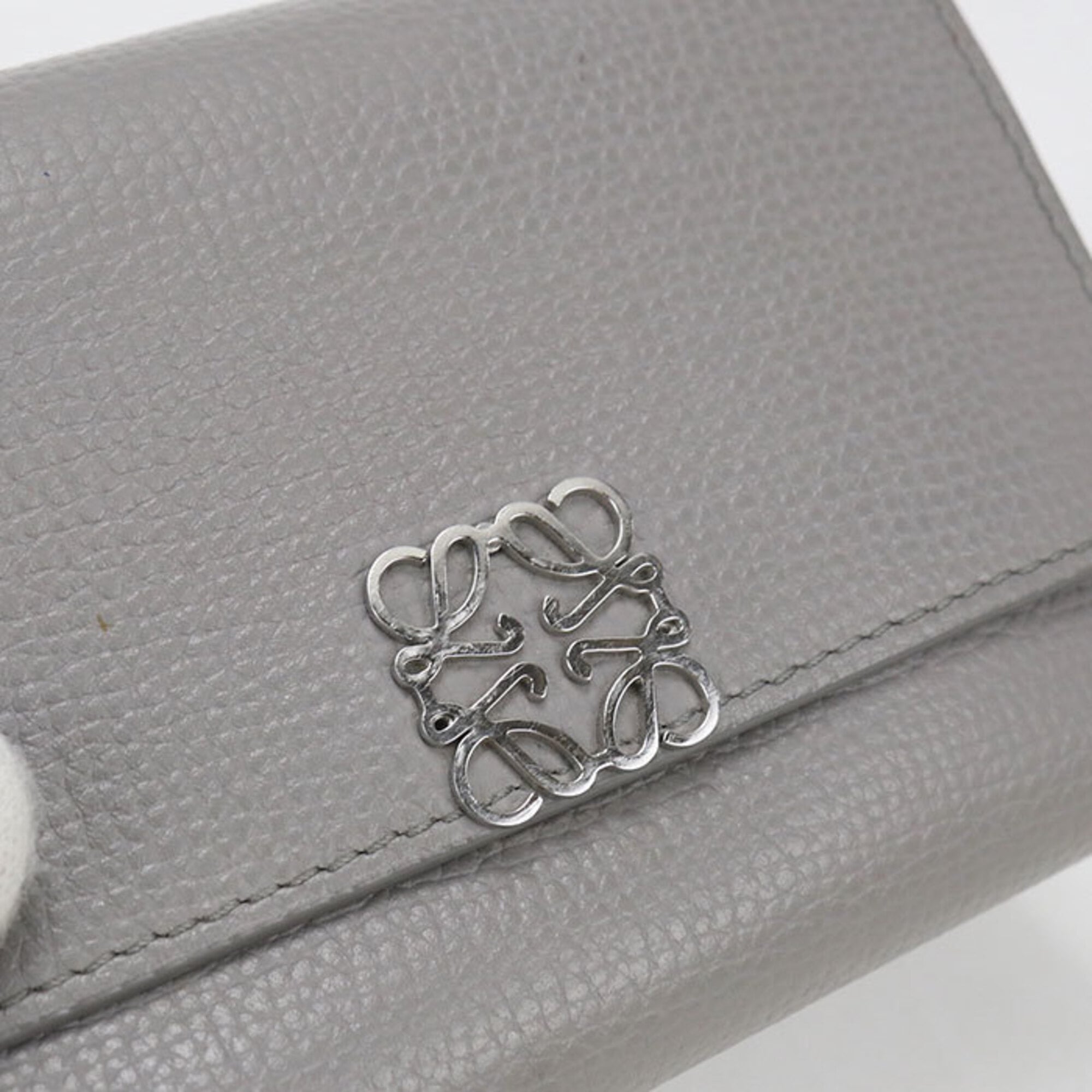 Loewe Gray Leather Wallet (Tri-Fold) (Pre-Owned)