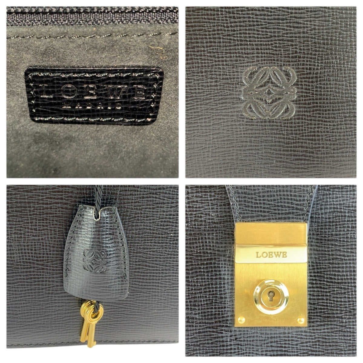 Loewe Black Leather Briefcase (Pre-Owned)