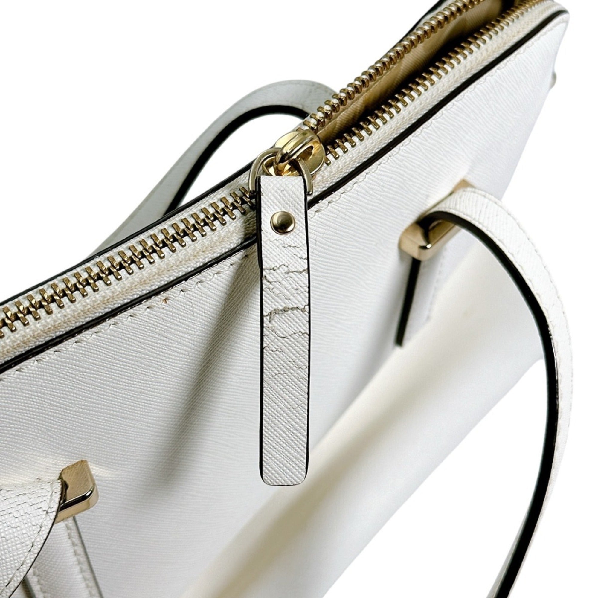 Kate Spade White Leather Handbag Shoulder Bag (Pre-Owned)