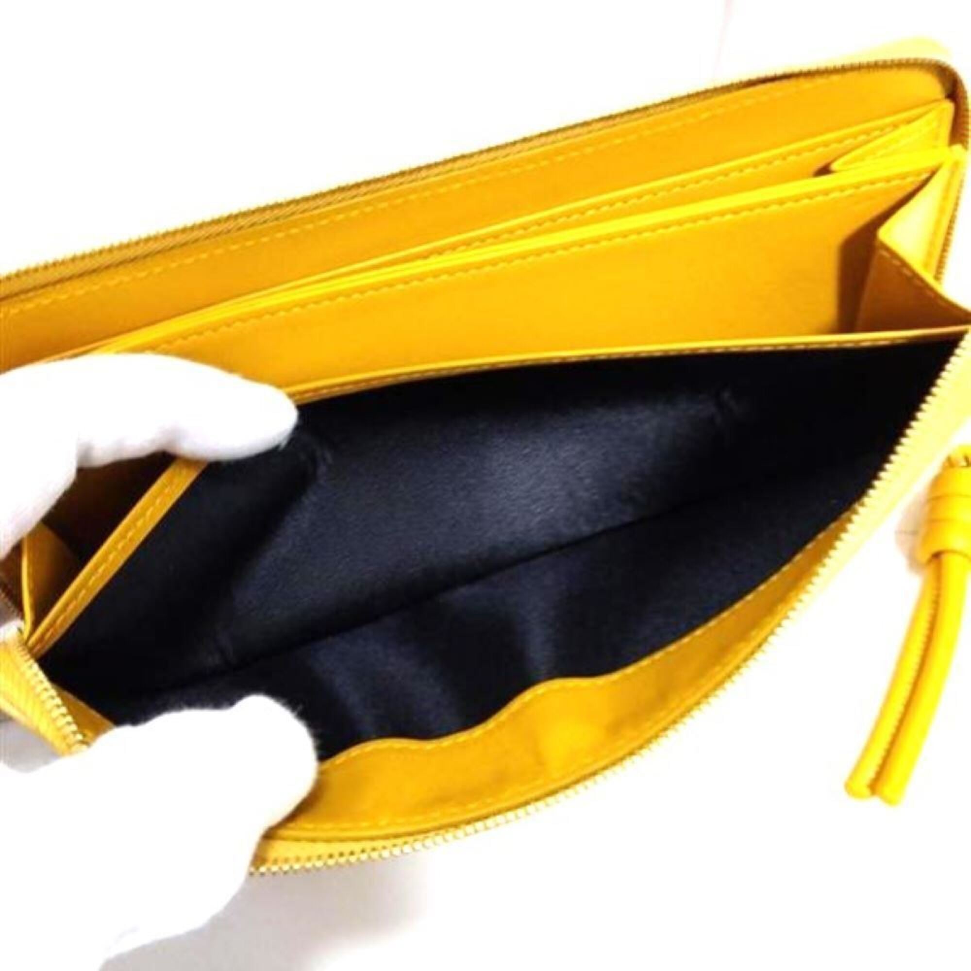 Loewe Yellow Leather Long Wallet (Bi-Fold) (Pre-Owned)