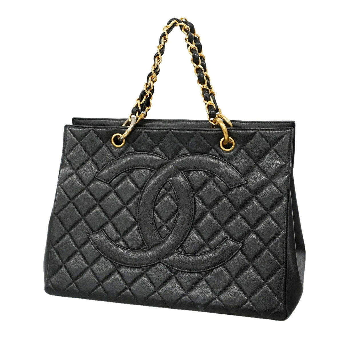 Chanel Black Grained Calfskin Tote Bag (Pre-Owned)