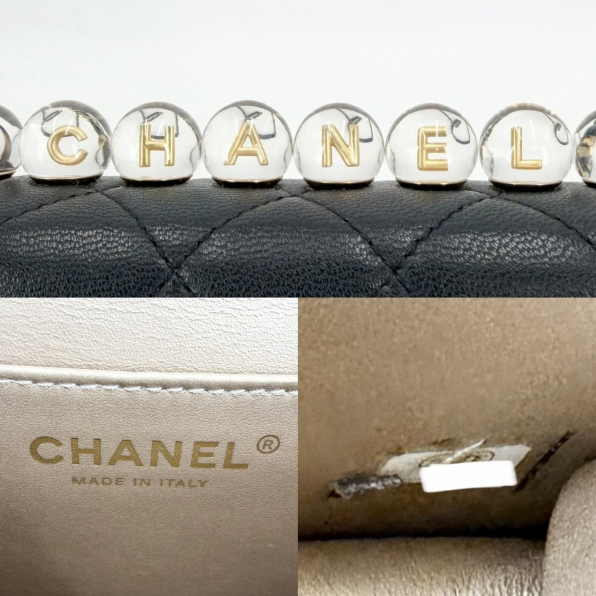 Chanel Matelasse Black Leather Shoulder Bag (Pre-Owned)
