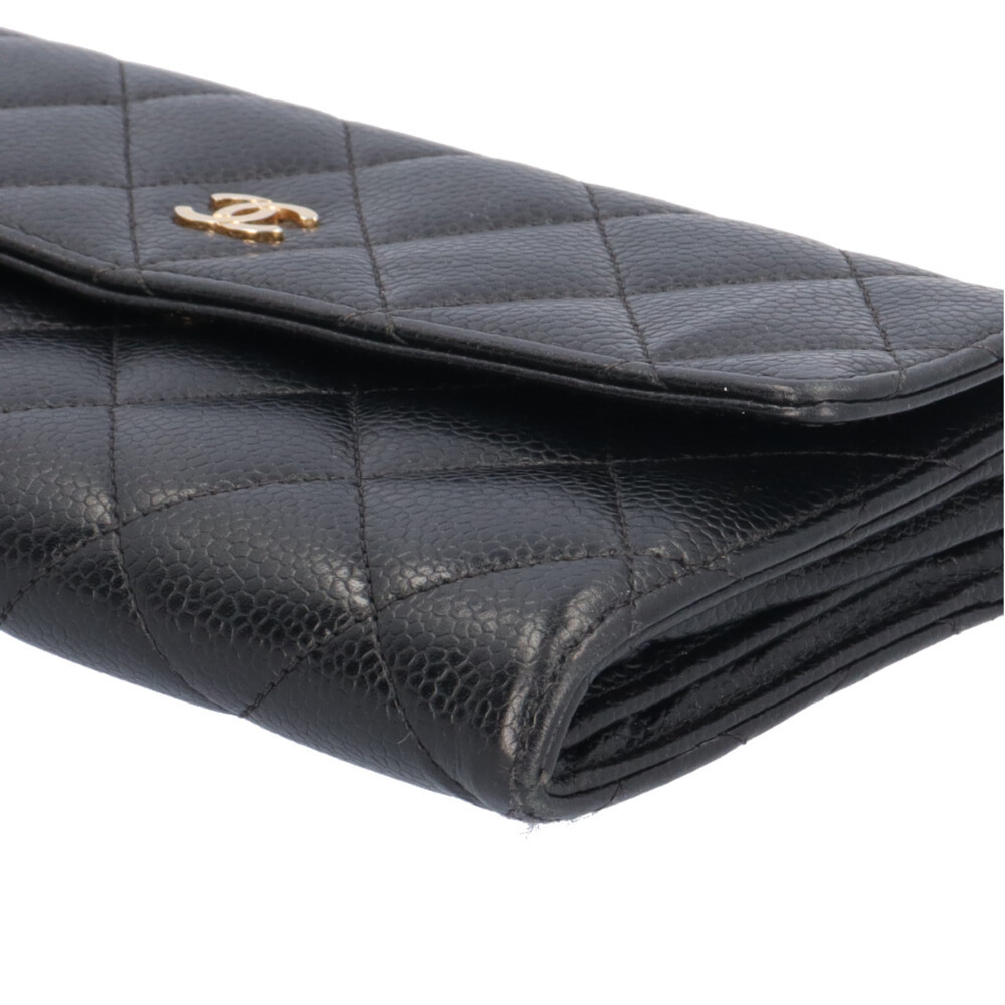 Chanel Black Grained Calfskin Coin Purse/Coin Case (Pre-Owned)