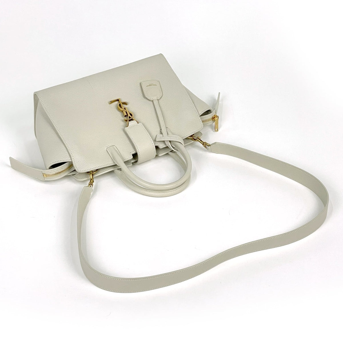 Saint Laurent Ivory Leather Handbag (Pre-Owned)