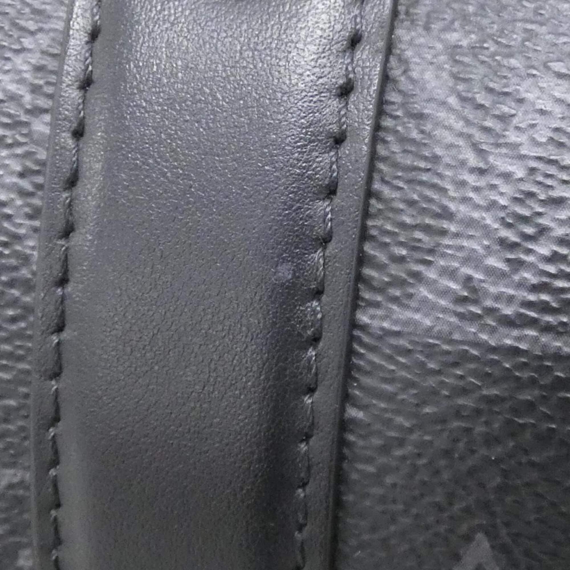 Louis Vuitton Black Gris Coated Canvas Shoulder Bag (Pre-Owned)