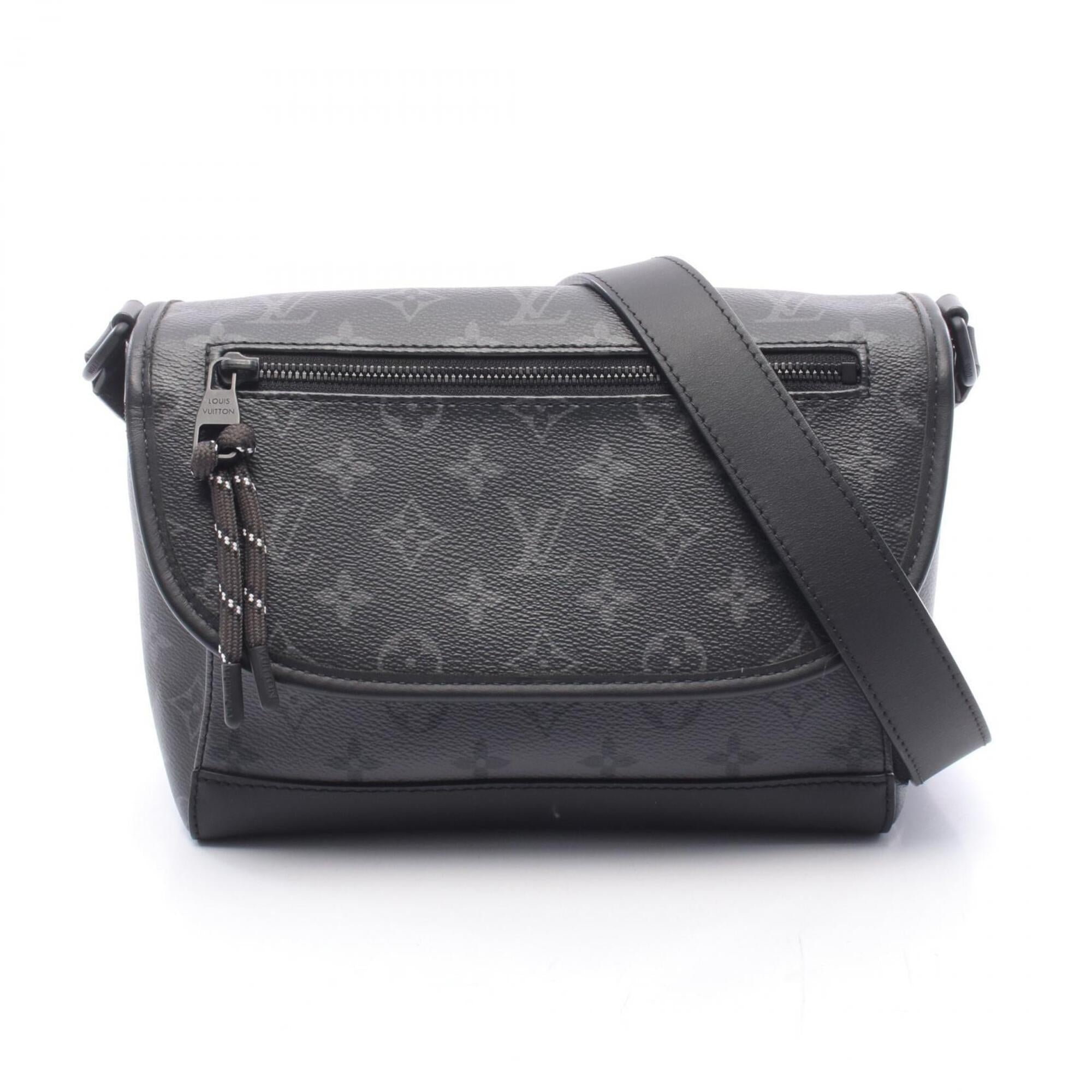 Louis Vuitton Monogram Eclipse Black Gray Coated Canvas Leather Shoulder Bag (Pre-Owned)