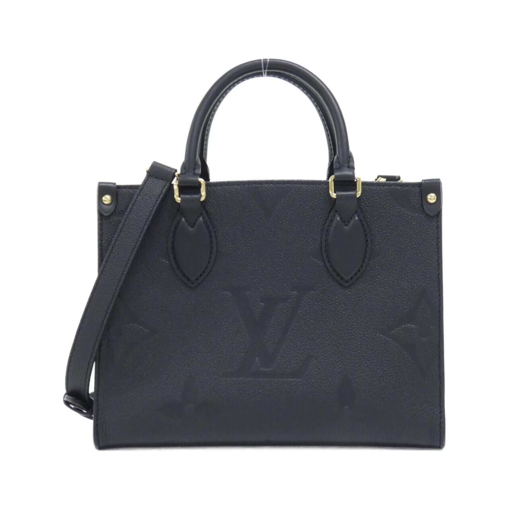 Louis Vuitton Black Leather Handbag (Pre-Owned)