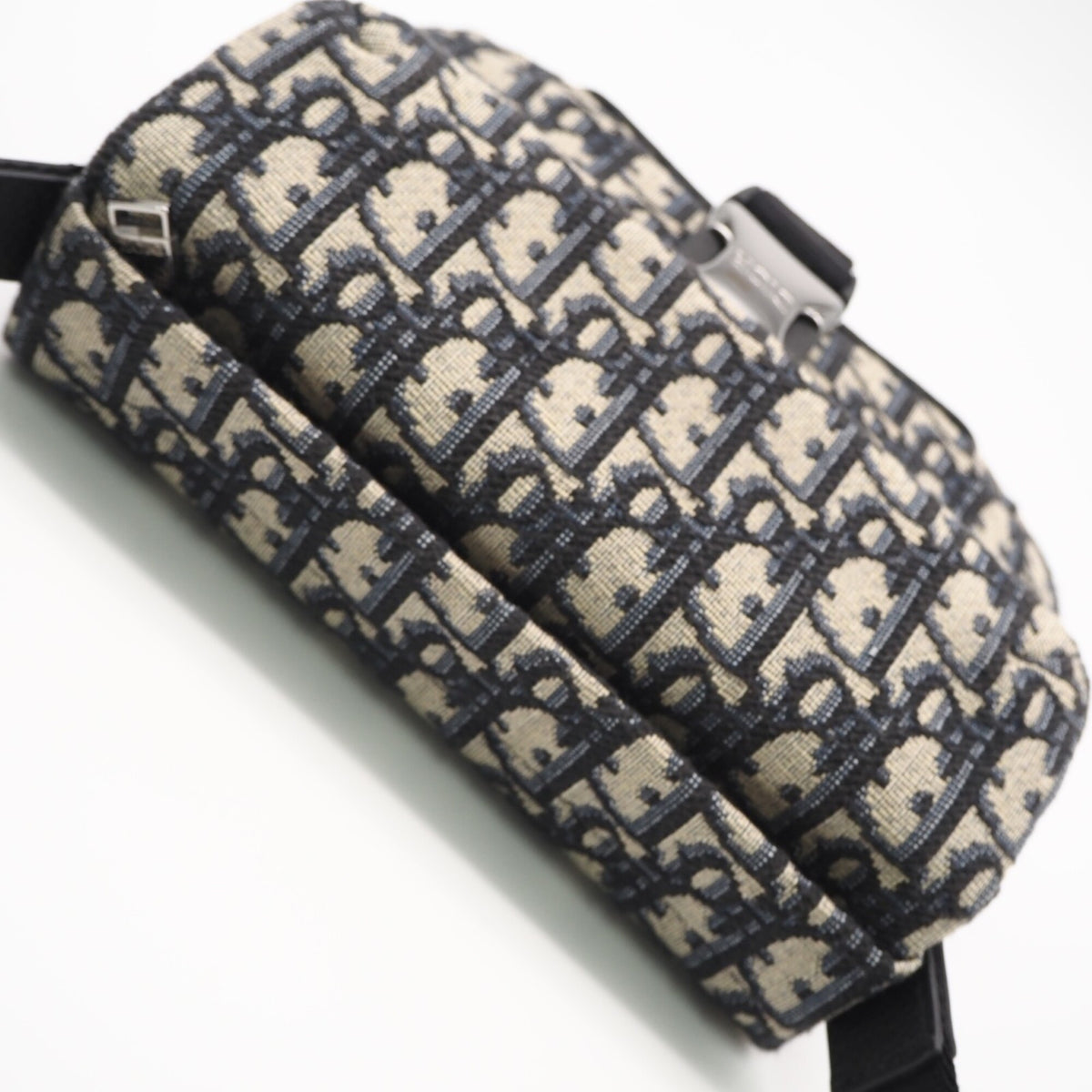 Christian Dior Beige Navy Canvas Messenger Bag Shoulder Bag (Pre-Owned)