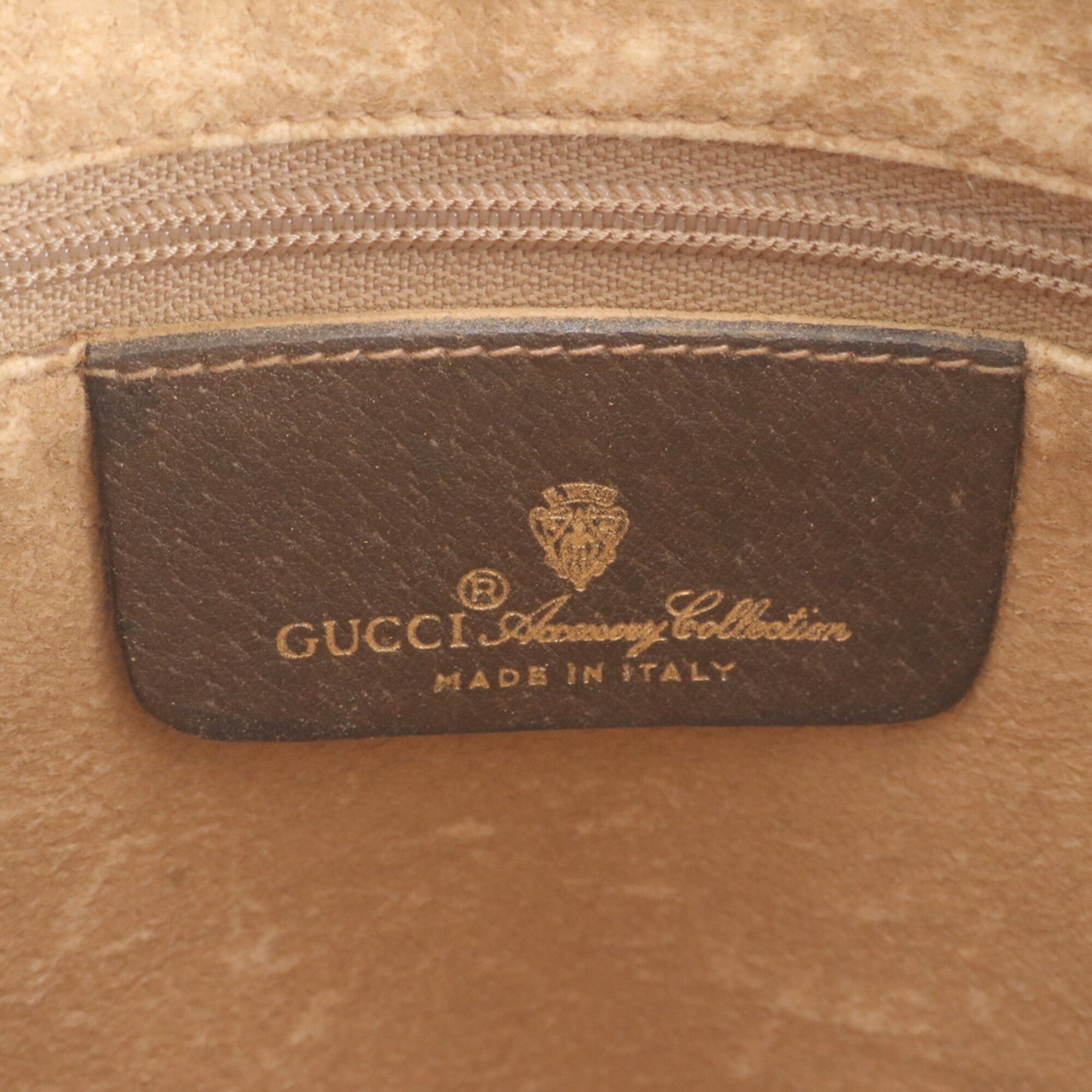 Gucci Brown Leather Coated Canvas Clutch Bag Pouch (Pre-Owned)