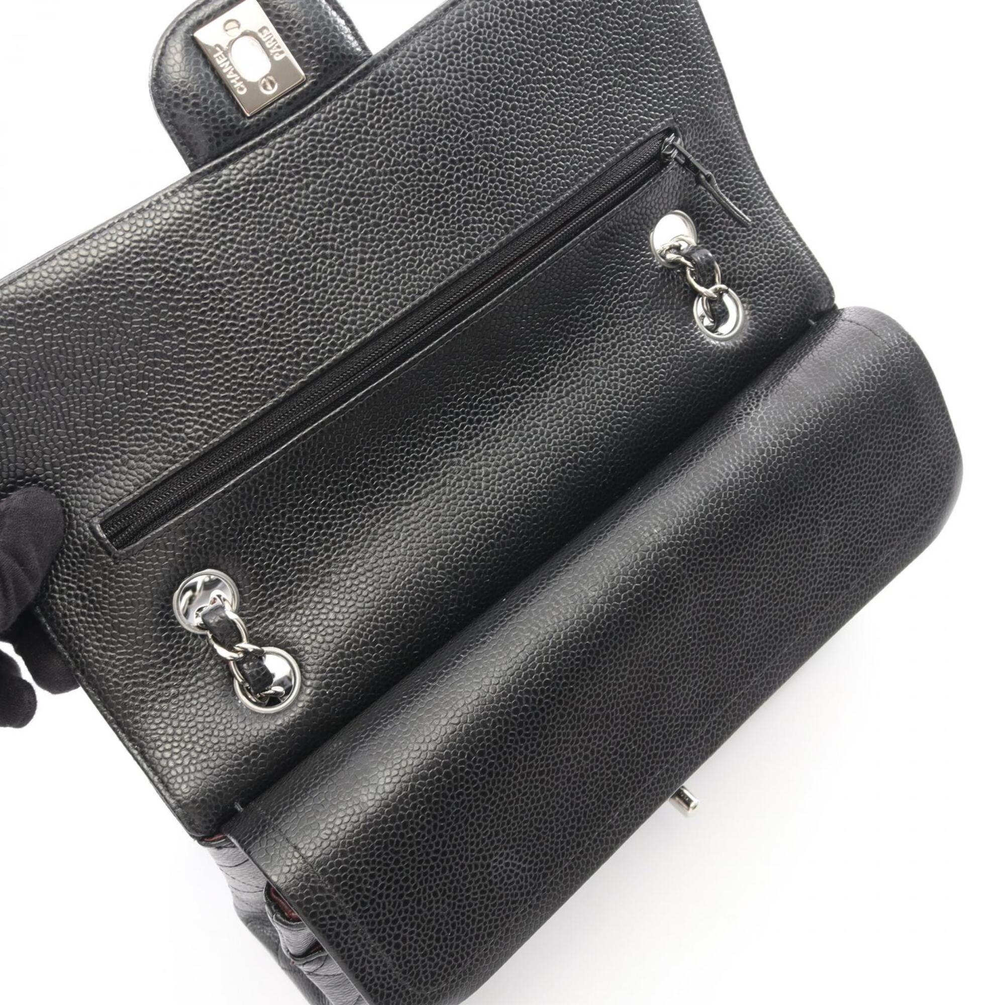 Chanel Black Grained Calfskin Handbag Shoulder Bag (Pre-Owned)