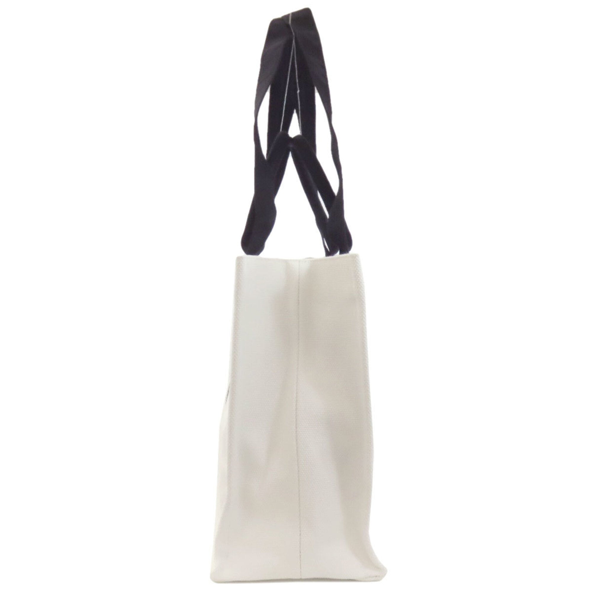 Marni Black White Canvas Tote Bag (Pre-Owned)