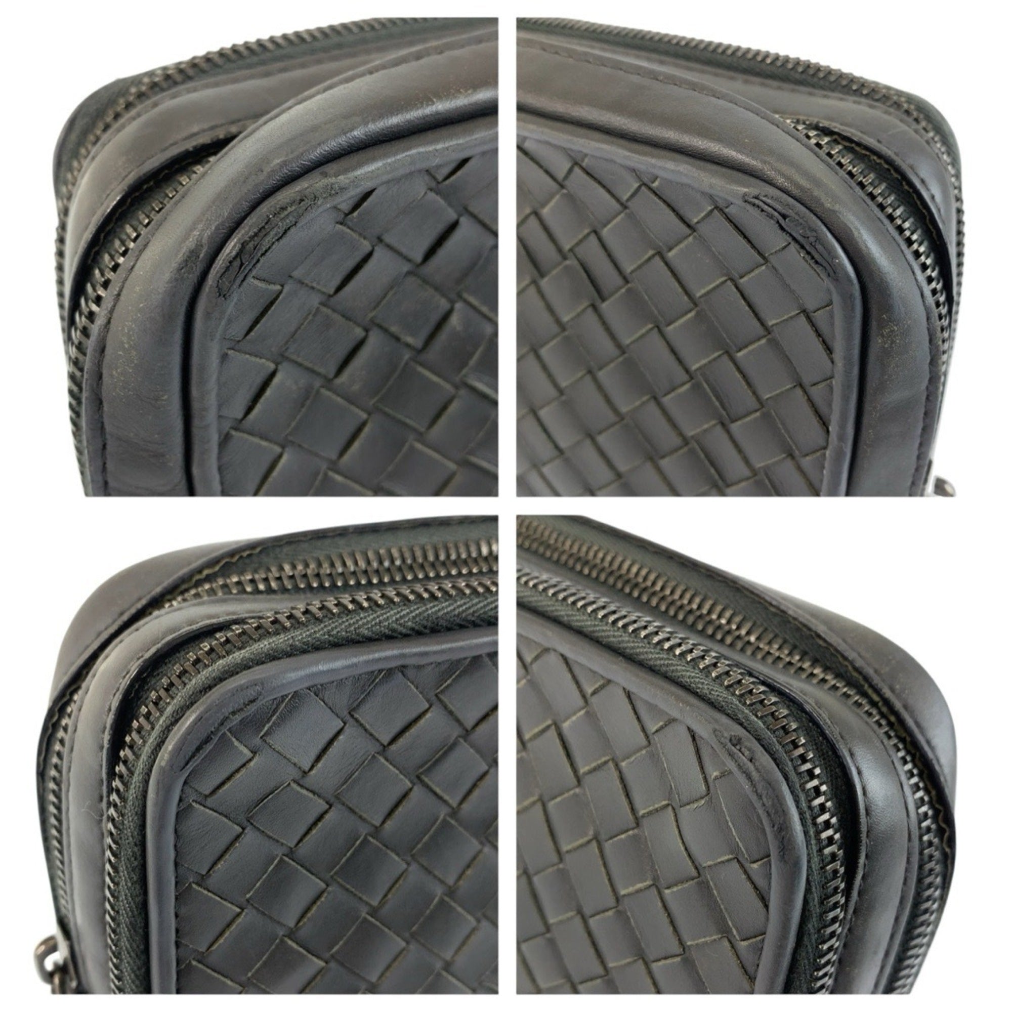 Bottega Veneta Gray Intrecciato Clutch Bag (Pre-Owned)