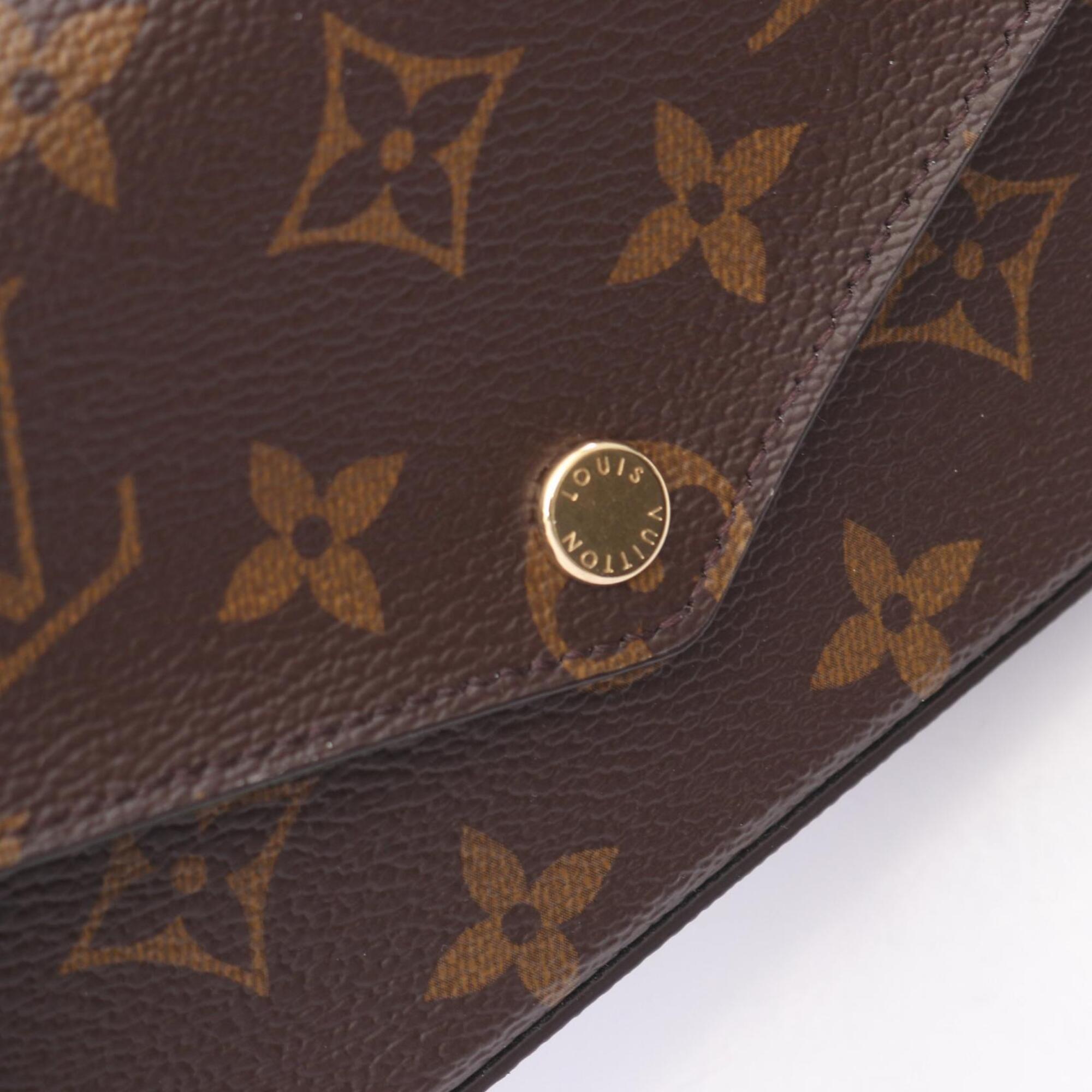 Louis Vuitton Brown Green Coated Canvas Handbag Pochette Shoulder Bag (Pre-Owned)