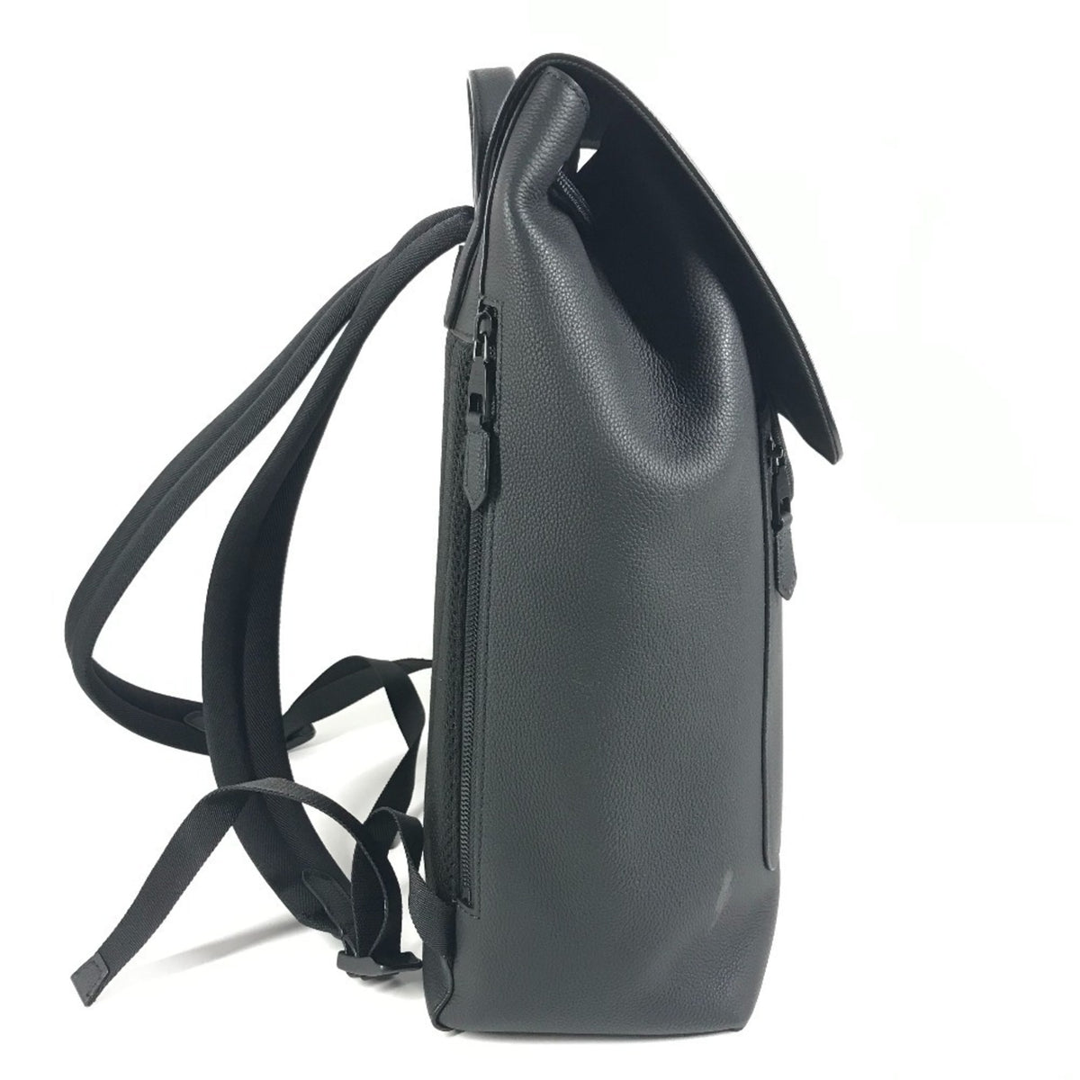 Louis Vuitton Black Noir Leather Backpack (Pre-Owned)