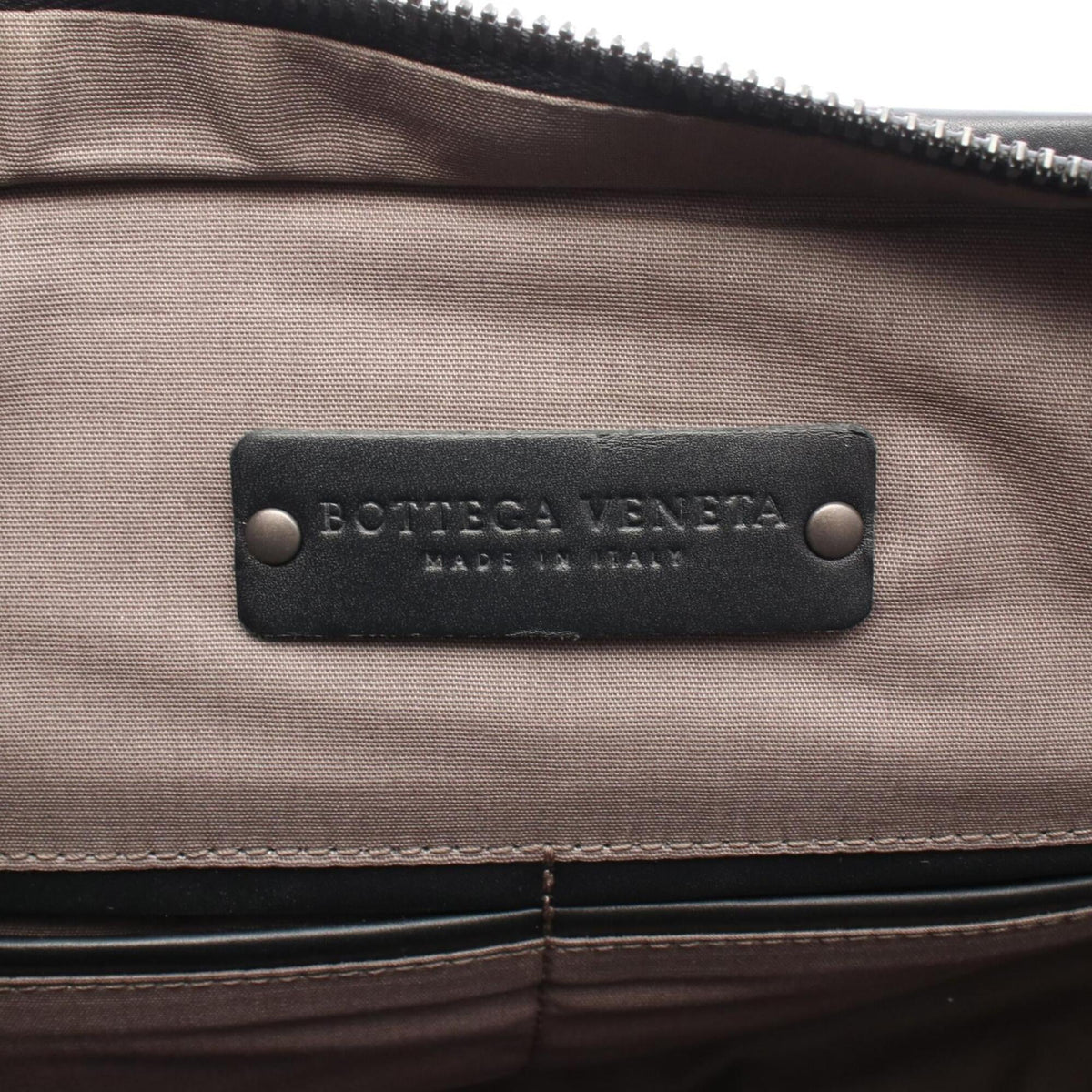 Bottega Veneta Black Brown Leather Briefcase Handbag (Pre-Owned)