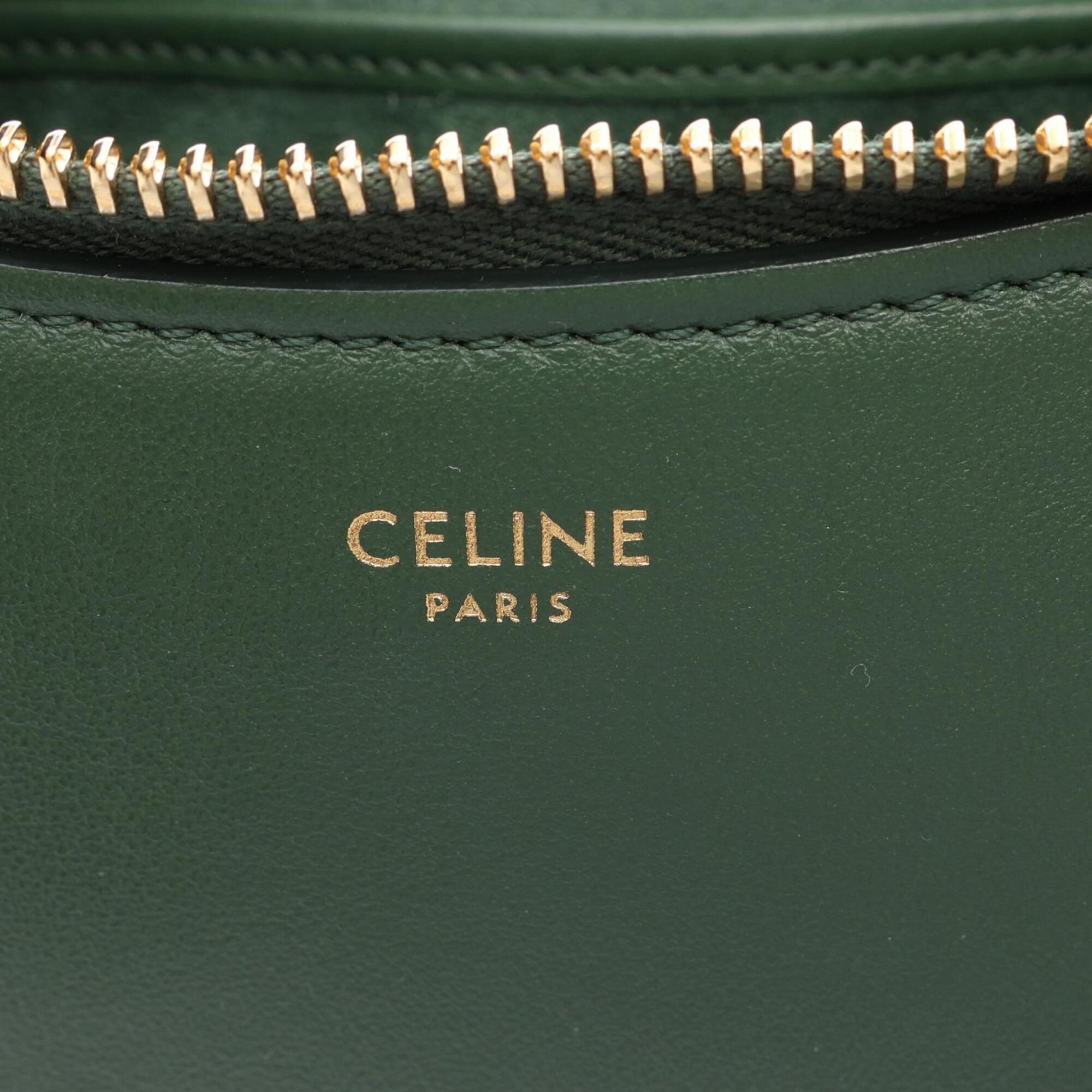 Celine Green Leather Handbag Shoulder Bag (Pre-Owned)
