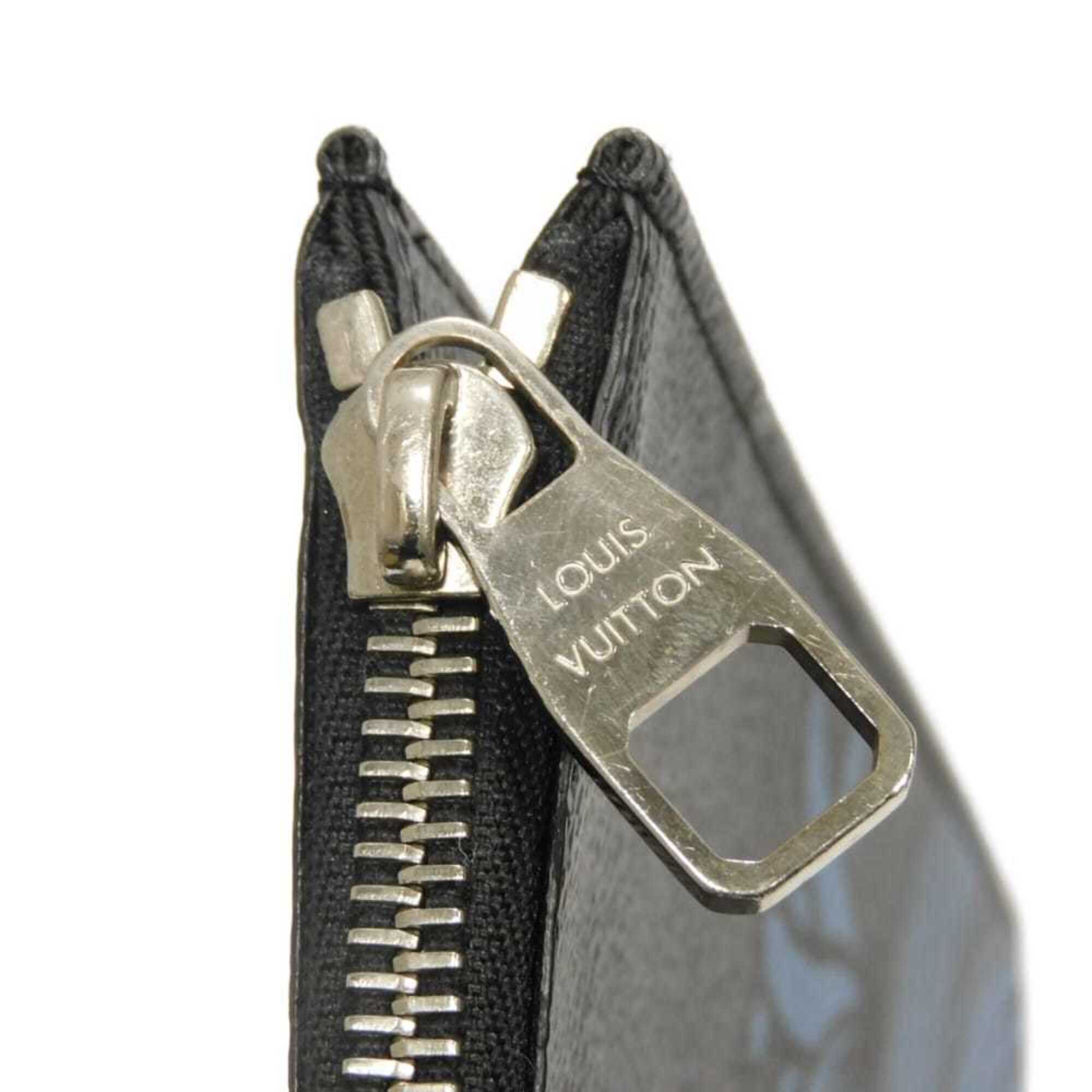 Louis Vuitton Black Blue Damier Graphite Canvas Clutch Bag Pochette (Pre-Owned)