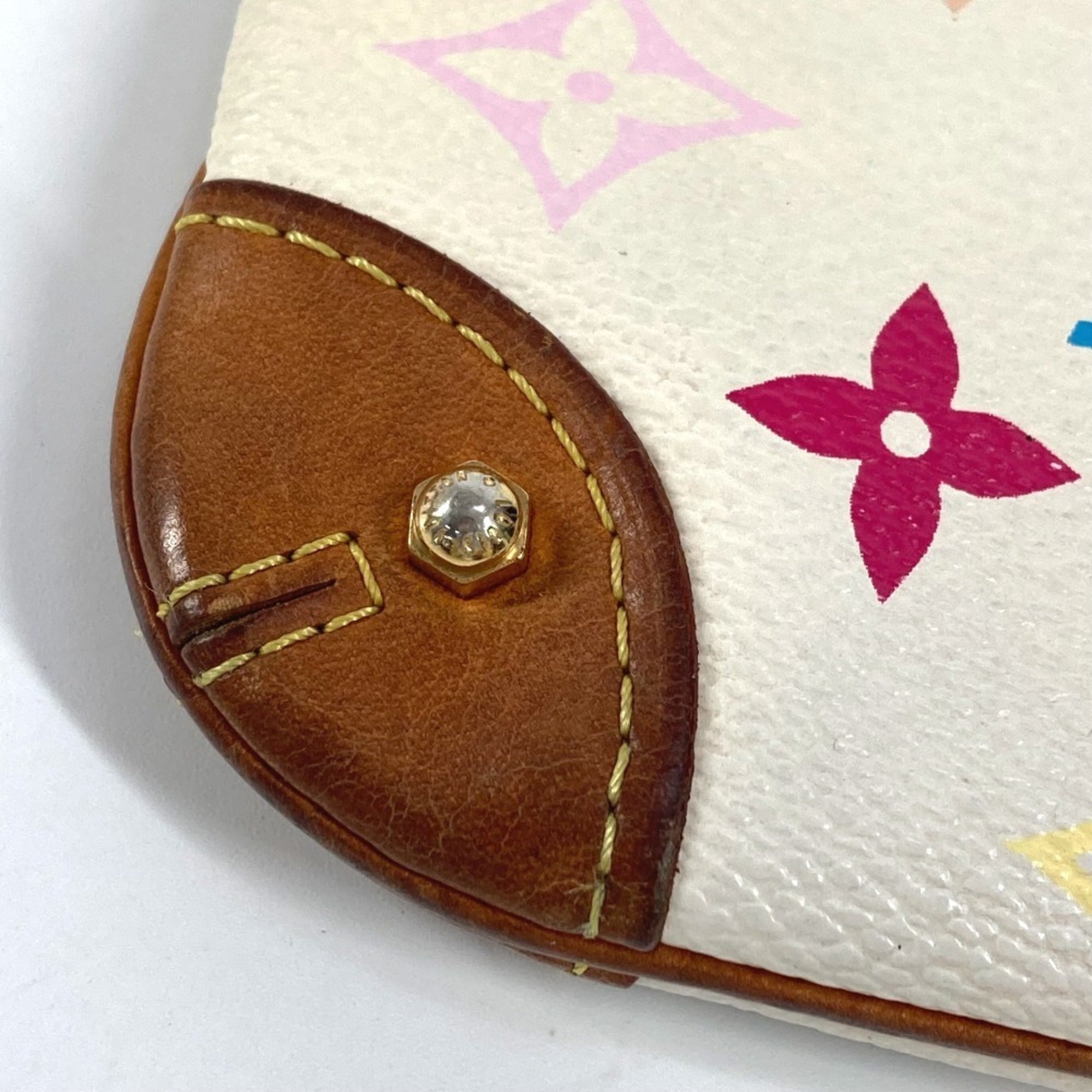 Louis Vuitton Blanc Monogram Multicolore Pouch Shoulder Bag (Pre-Owned)