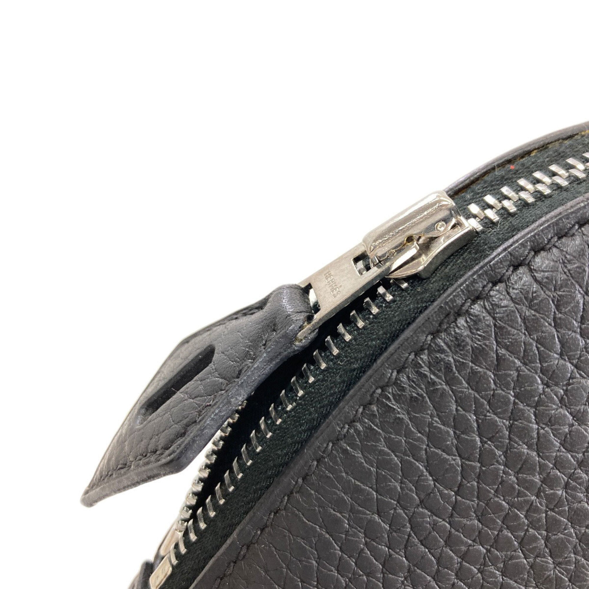 Hermes Black Taurillon Clemence Leather Handbag (Pre-Owned)