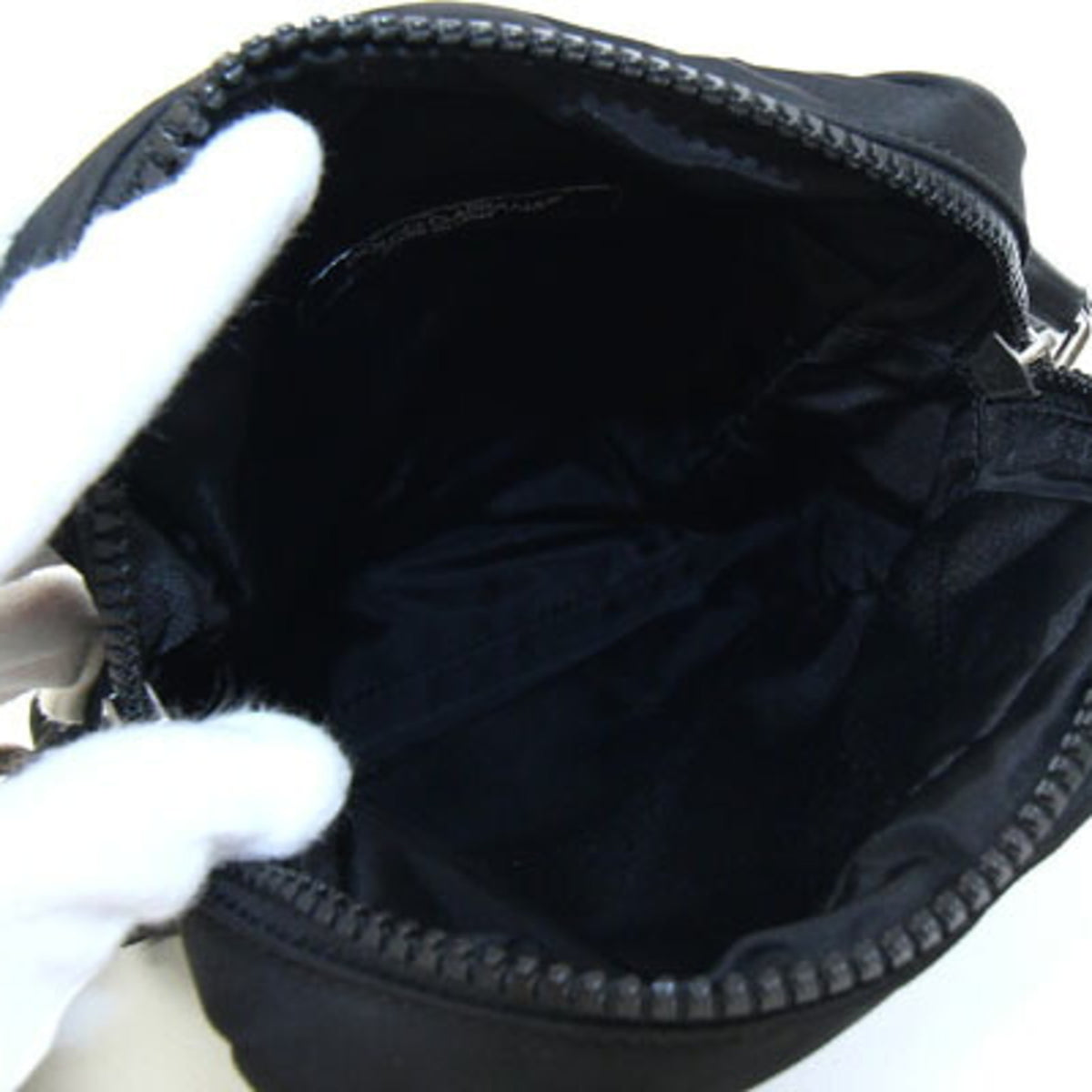 Dolce & Gabbana Black Nylon Leather Crossbody Bag Shoulder Bag (Pre-Owned)