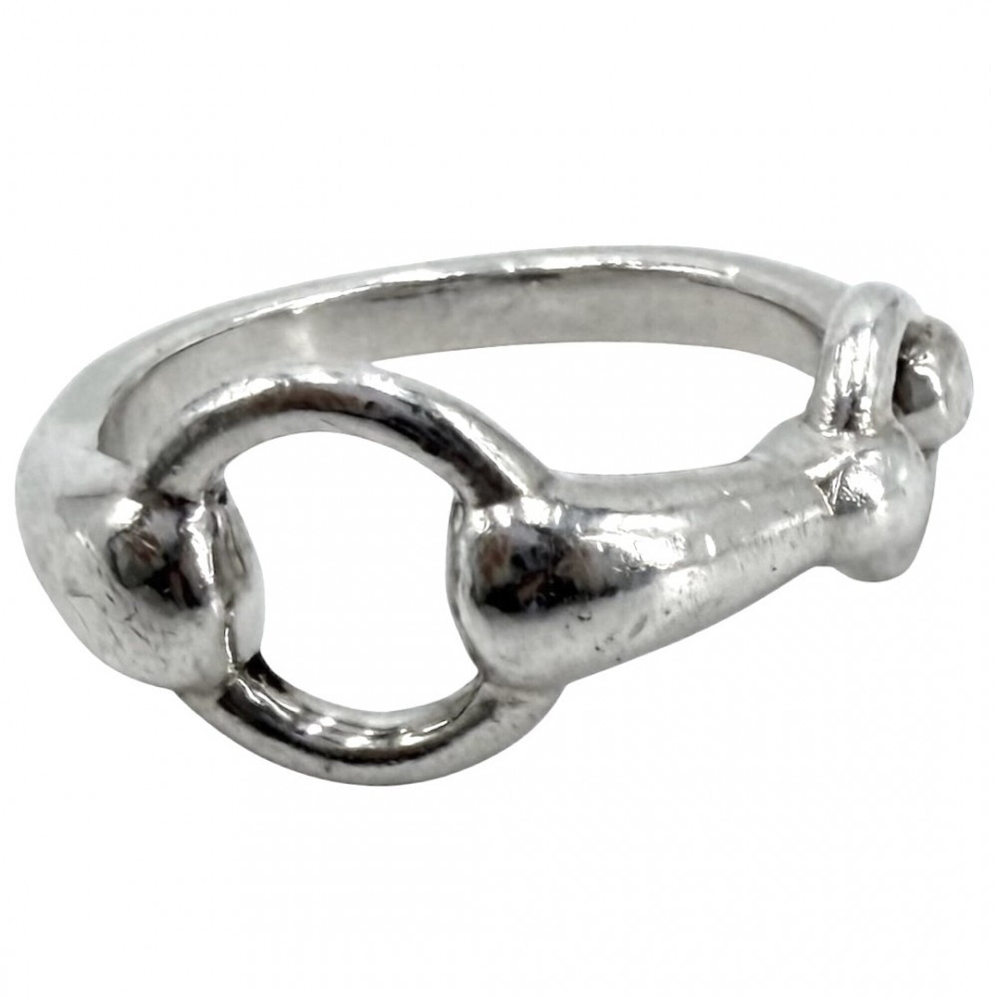 Hermes Silver 925 Band Ring (Pre-Owned)