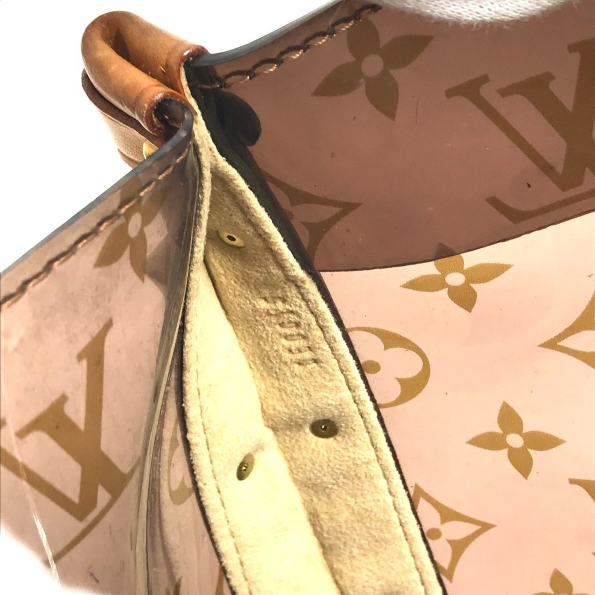 Louis Vuitton Brown Monogram Vinyl Leather Beach Bag Shoulder Bag Tote Bag (Pre-Owned)