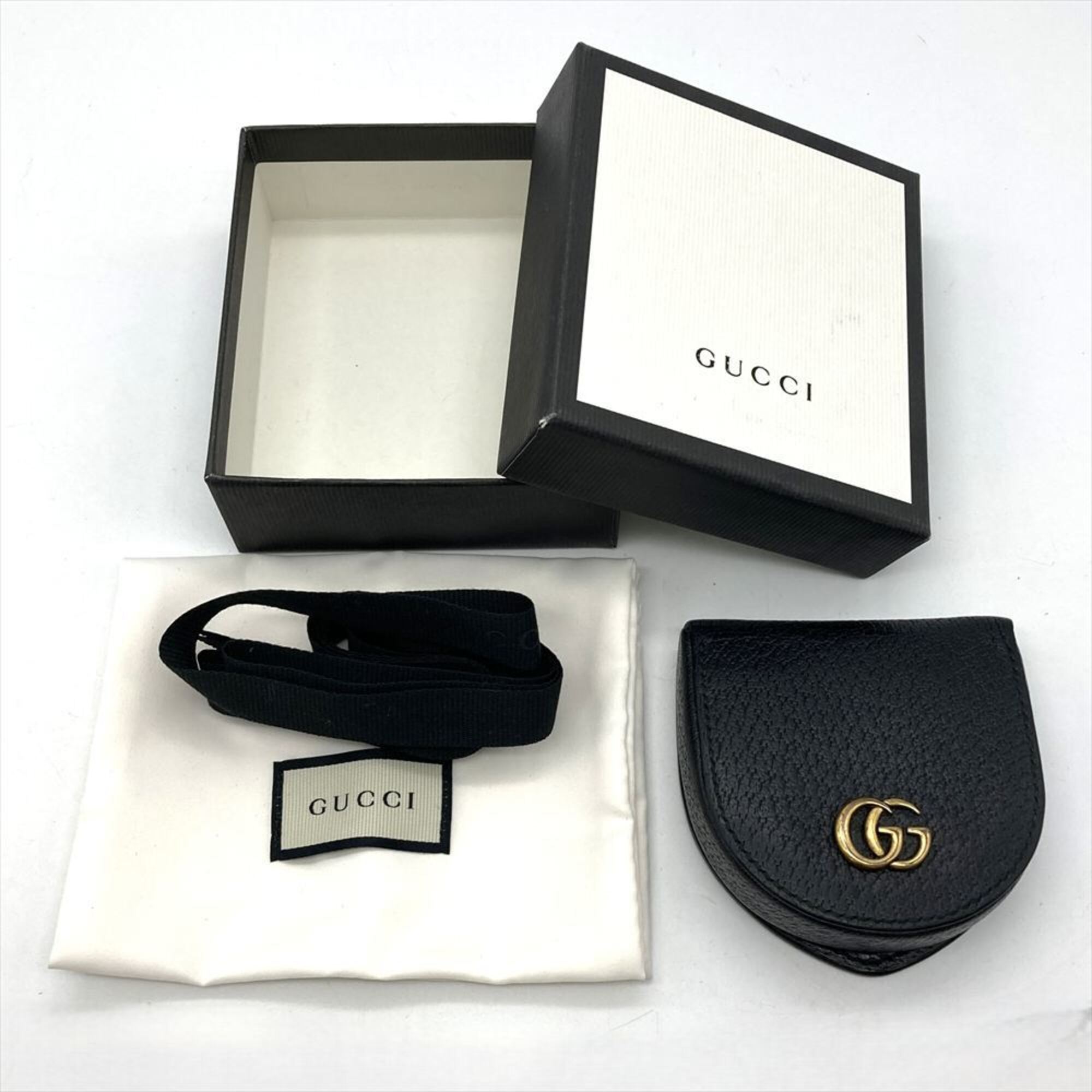 Gucci Black Leather Coin Purse/Coin Case (Pre-Owned)
