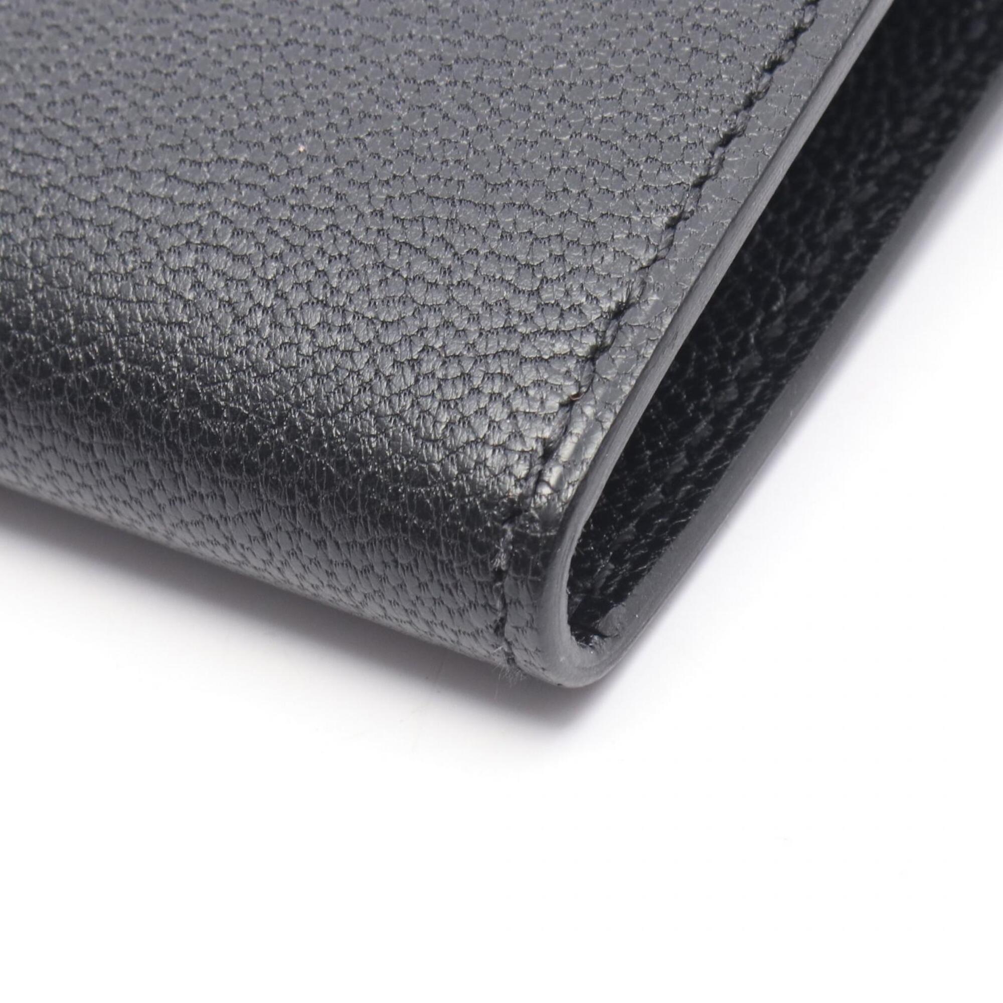 Hermes Black Leather Wallet (Tri-Fold) (Pre-Owned)
