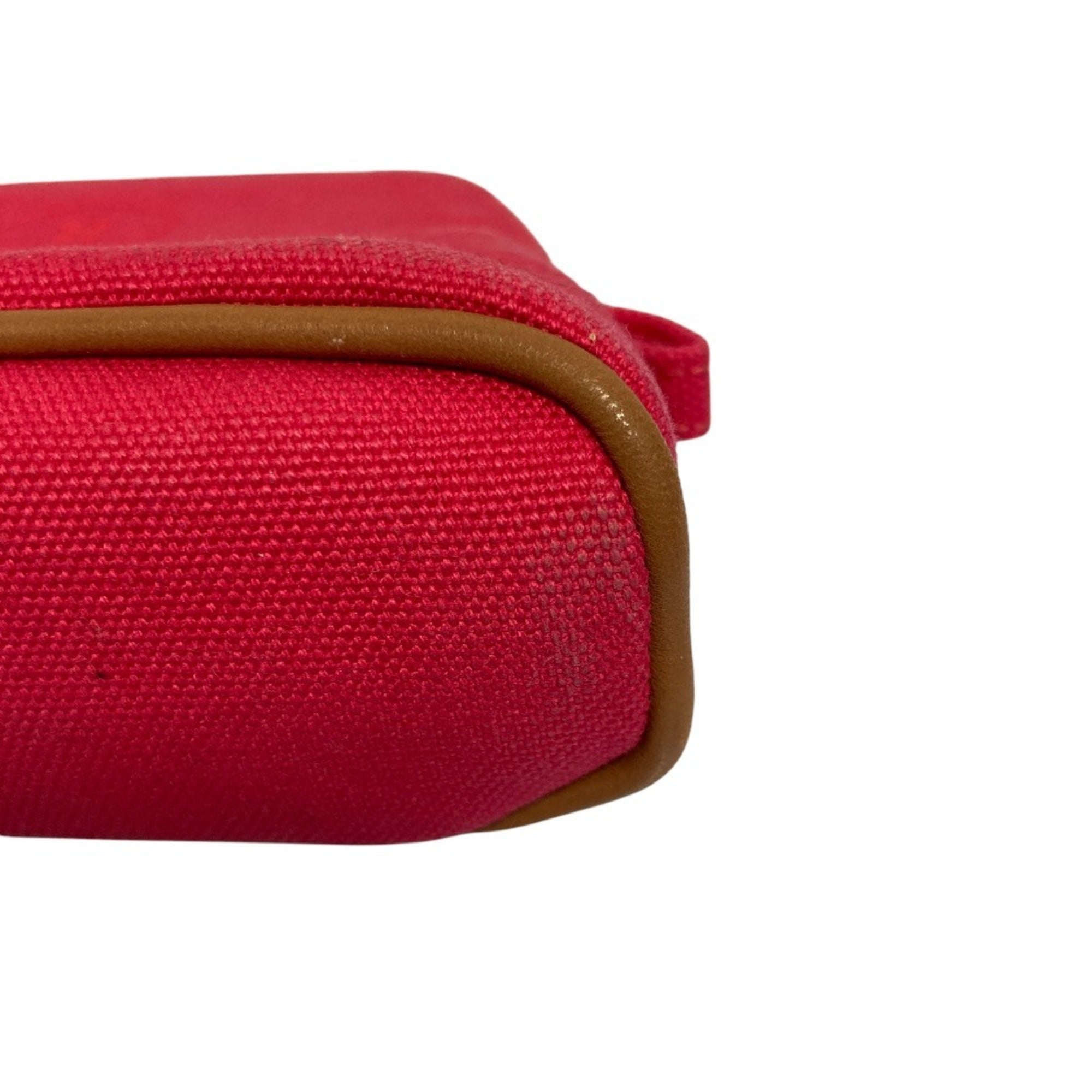 Hermes Pink Canvas Pouch (Pre-Owned)