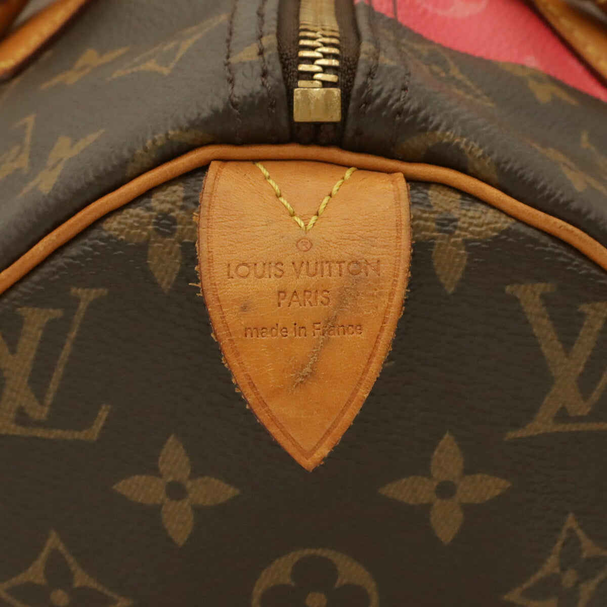 Louis Vuitton Brown Pink Monogram Canvas Boston Bag Handbag (Pre-Owned)