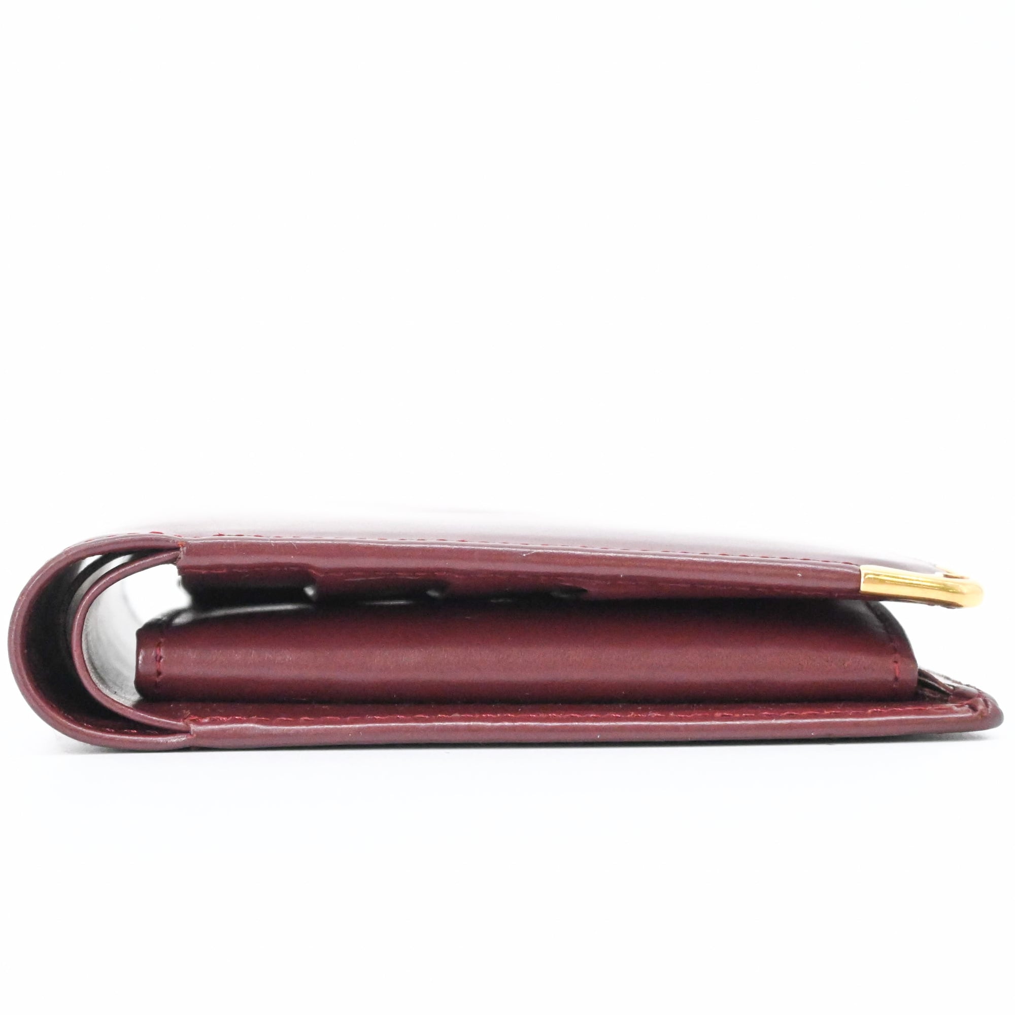 Cartier Must Bordeaux Leather Wallet (Bi-Fold) (Pre-Owned)