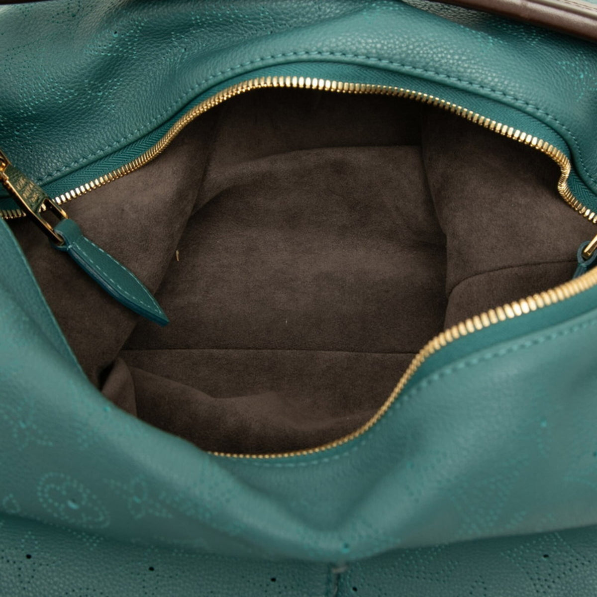 Louis Vuitton Monogram Green Lagon Leather Handbag Shoulder Bag (Pre-Owned)