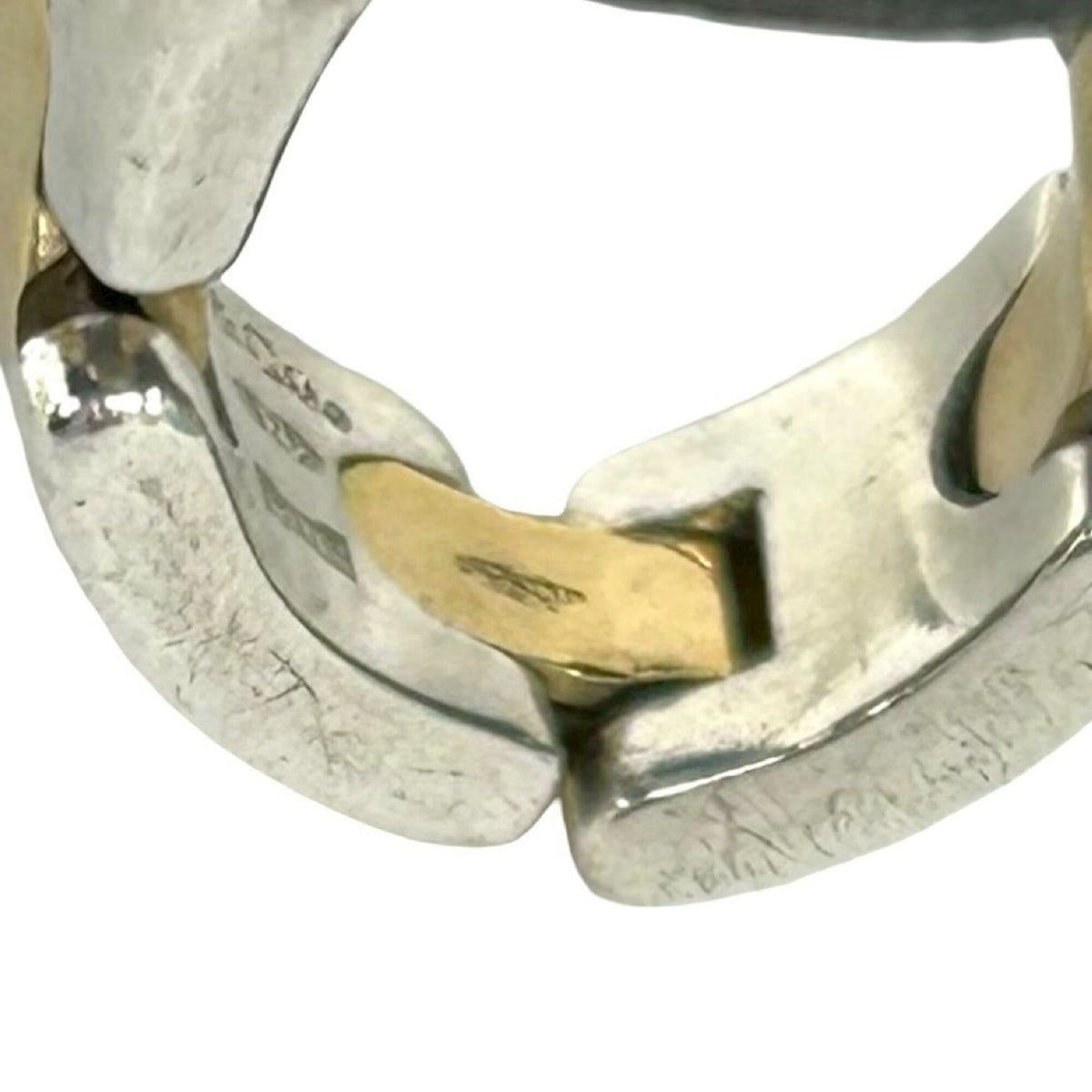 Tiffany Gold Silver Yellow Gold (18K) Silver 925 Band Ring (Pre-Owned)