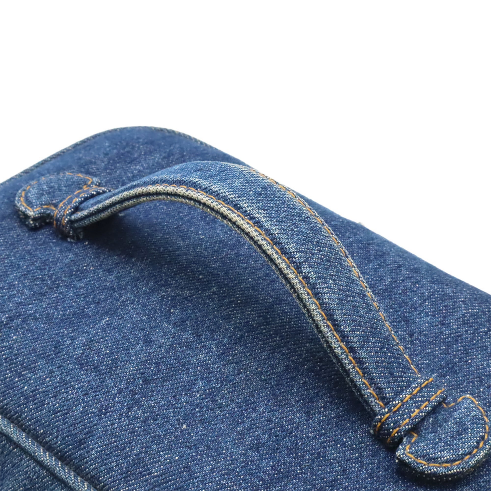 Chanel Blue Denim Handbag Vanity Bag (Pre-Owned)