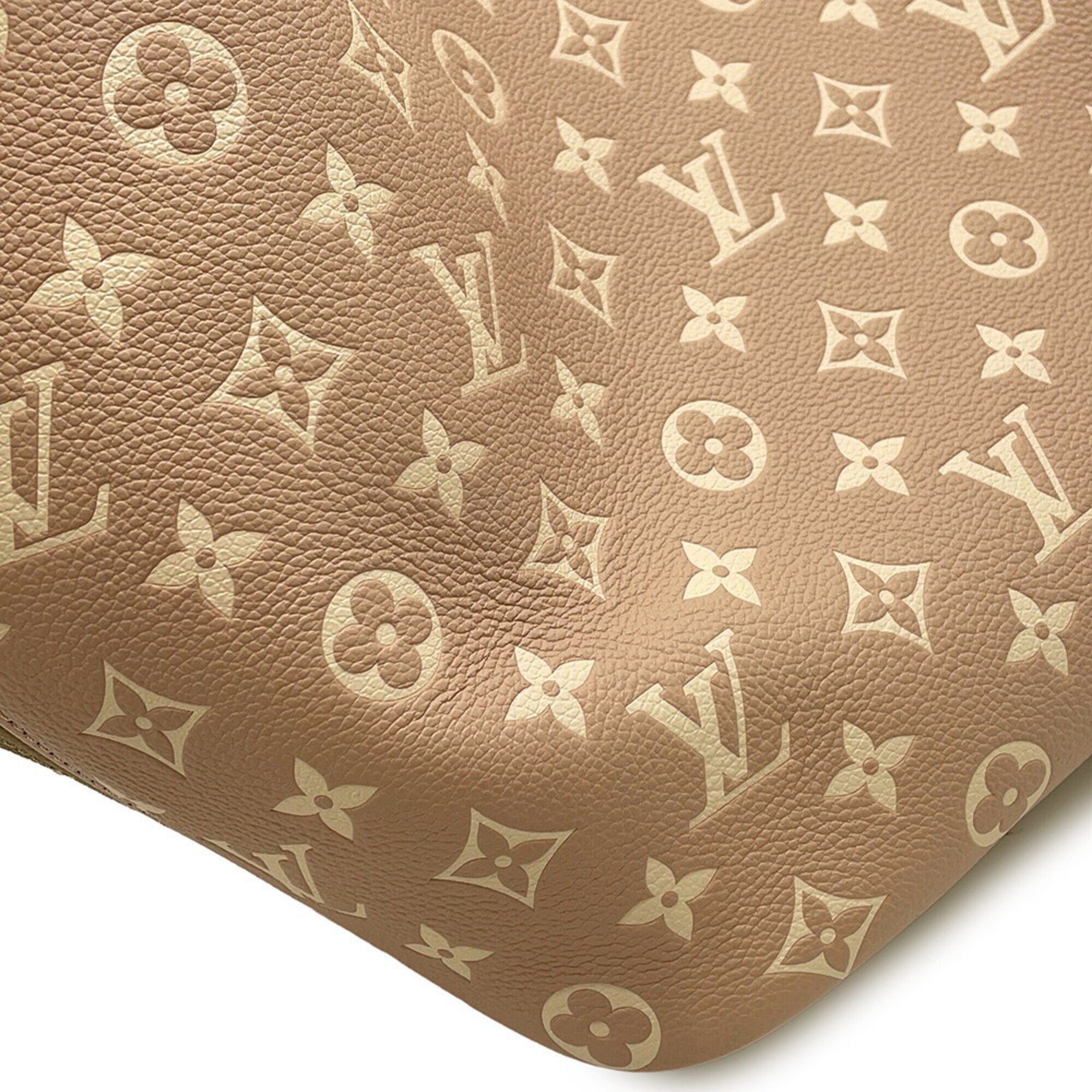 Louis Vuitton Beige Khaki Monogram Empreinte Handbag Shoulder Bag Tote Bag (Pre-Owned)
