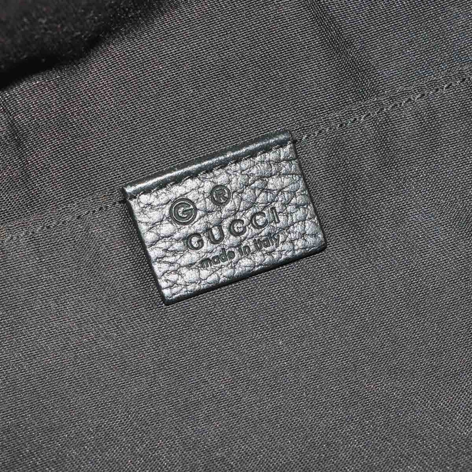 Gucci Black Nylon Leather Crossbody Bag Sling Bag (Pre-Owned)