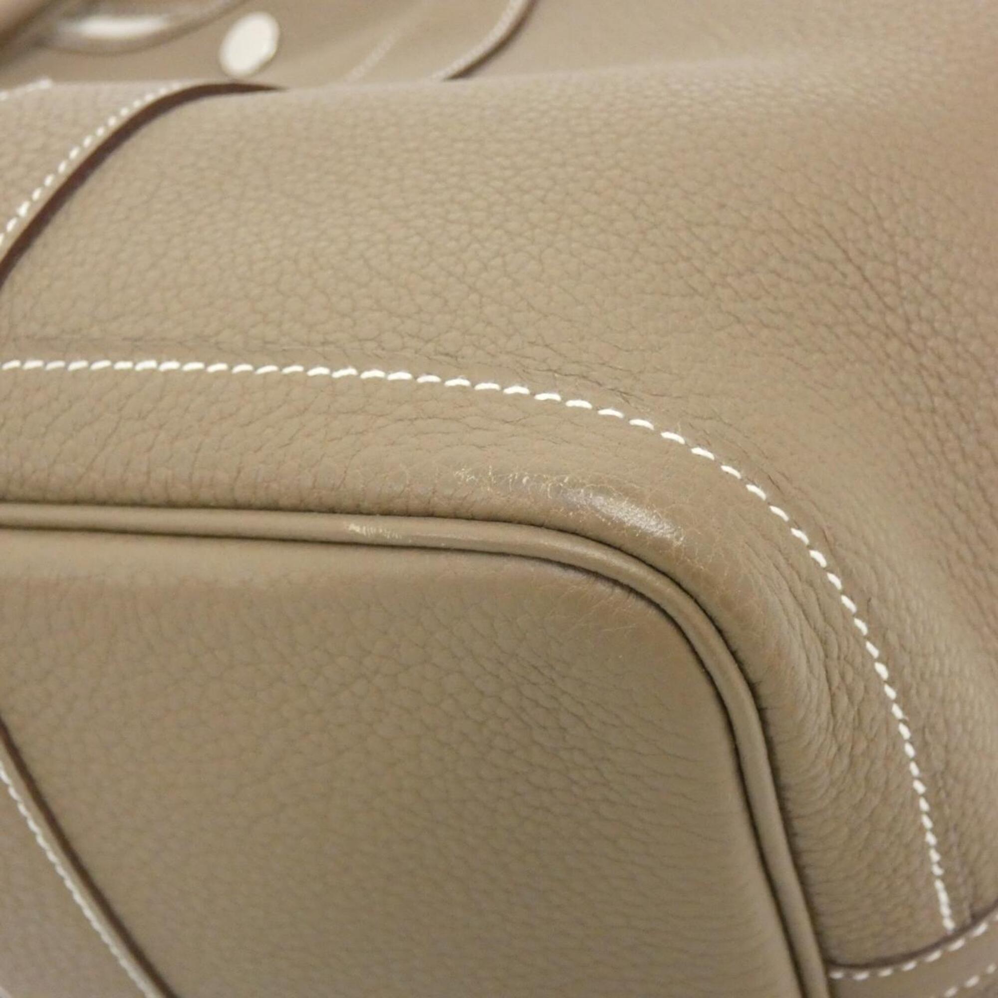 Hermes Etoupe Gray Negonda Leather Handbag (Pre-Owned)