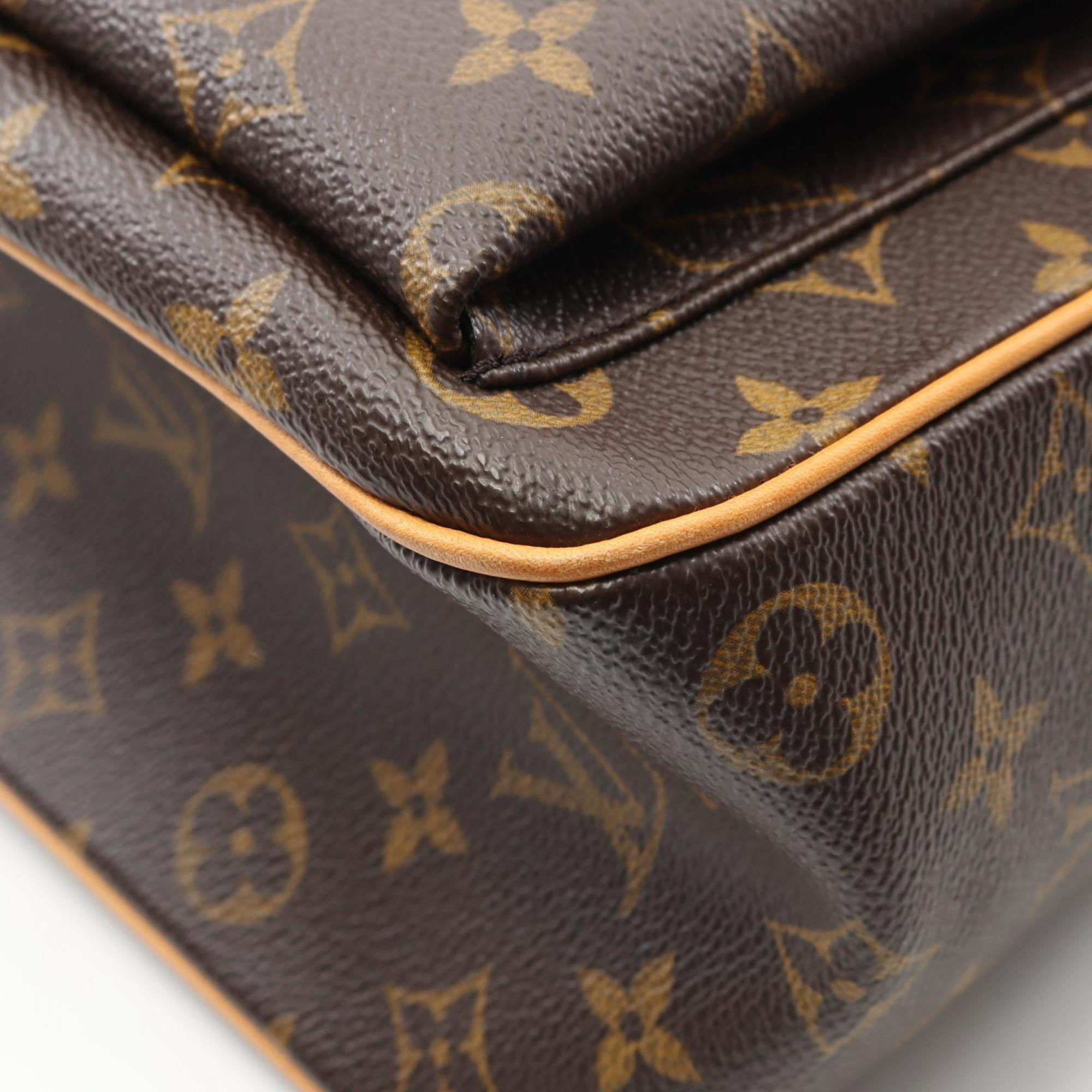 Louis Vuitton Brown Coated Canvas Pvc Monogram Leather Handbag (Pre-Owned)