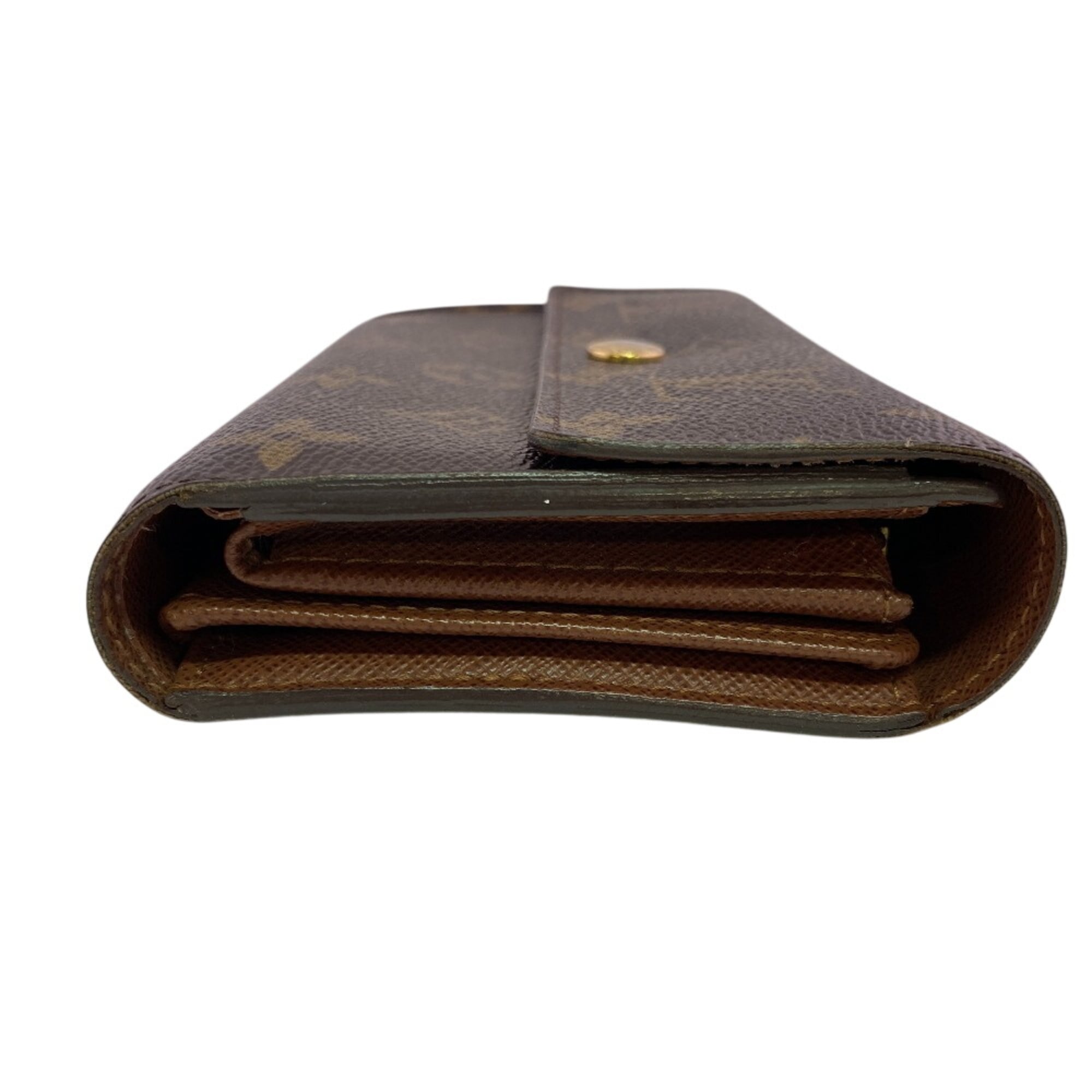 Louis Vuitton Brown Leather Wallet (Tri-Fold) (Pre-Owned)