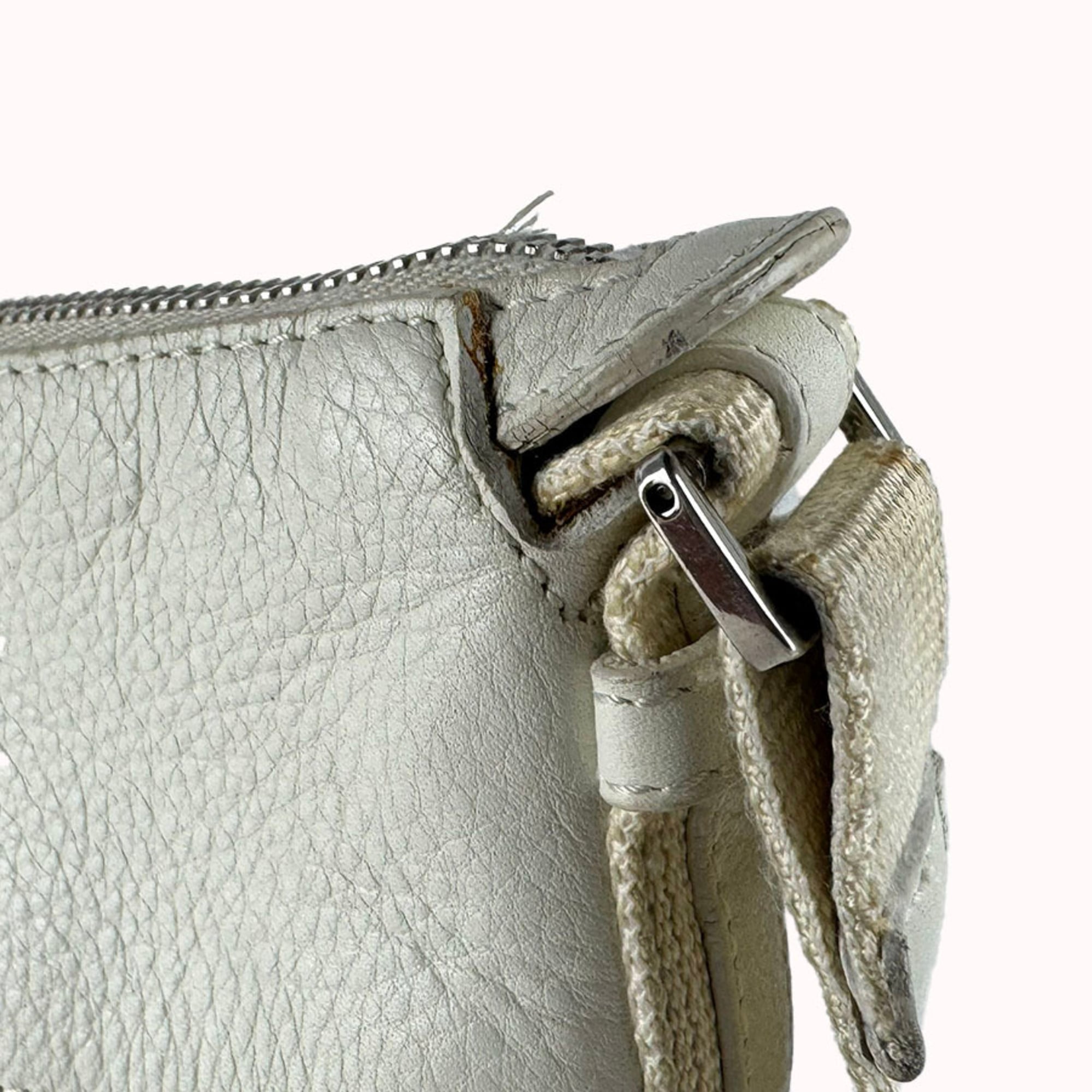 Christian Dior Brown Ivory Canvas Leather Shoulder Bag (Pre-Owned)