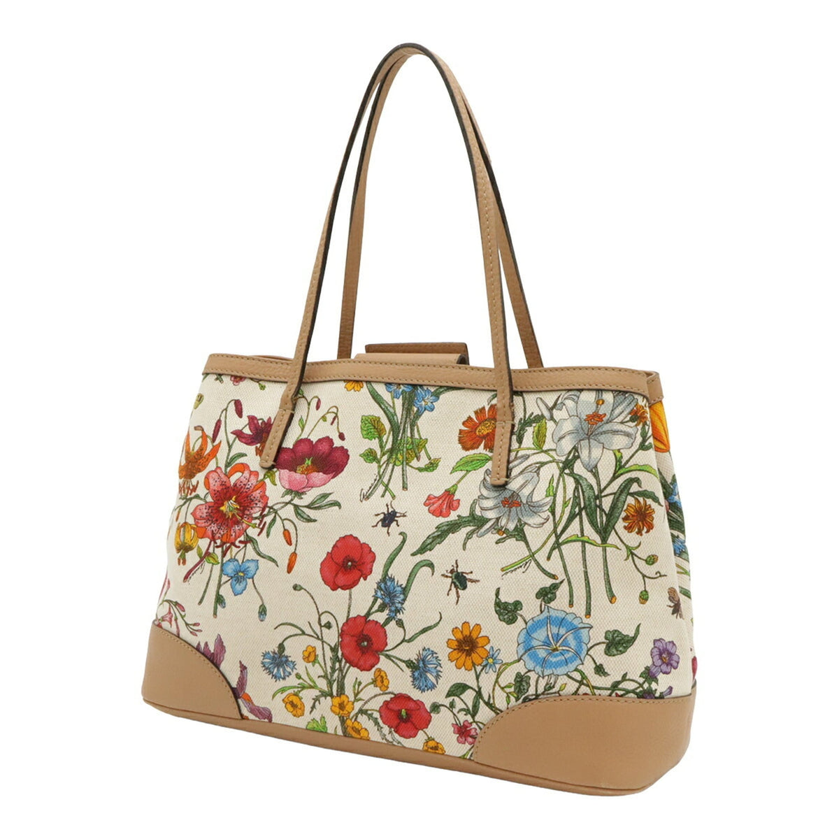 Gucci Beige Fabric Shoulder Bag Tote Bag (Pre-Owned)