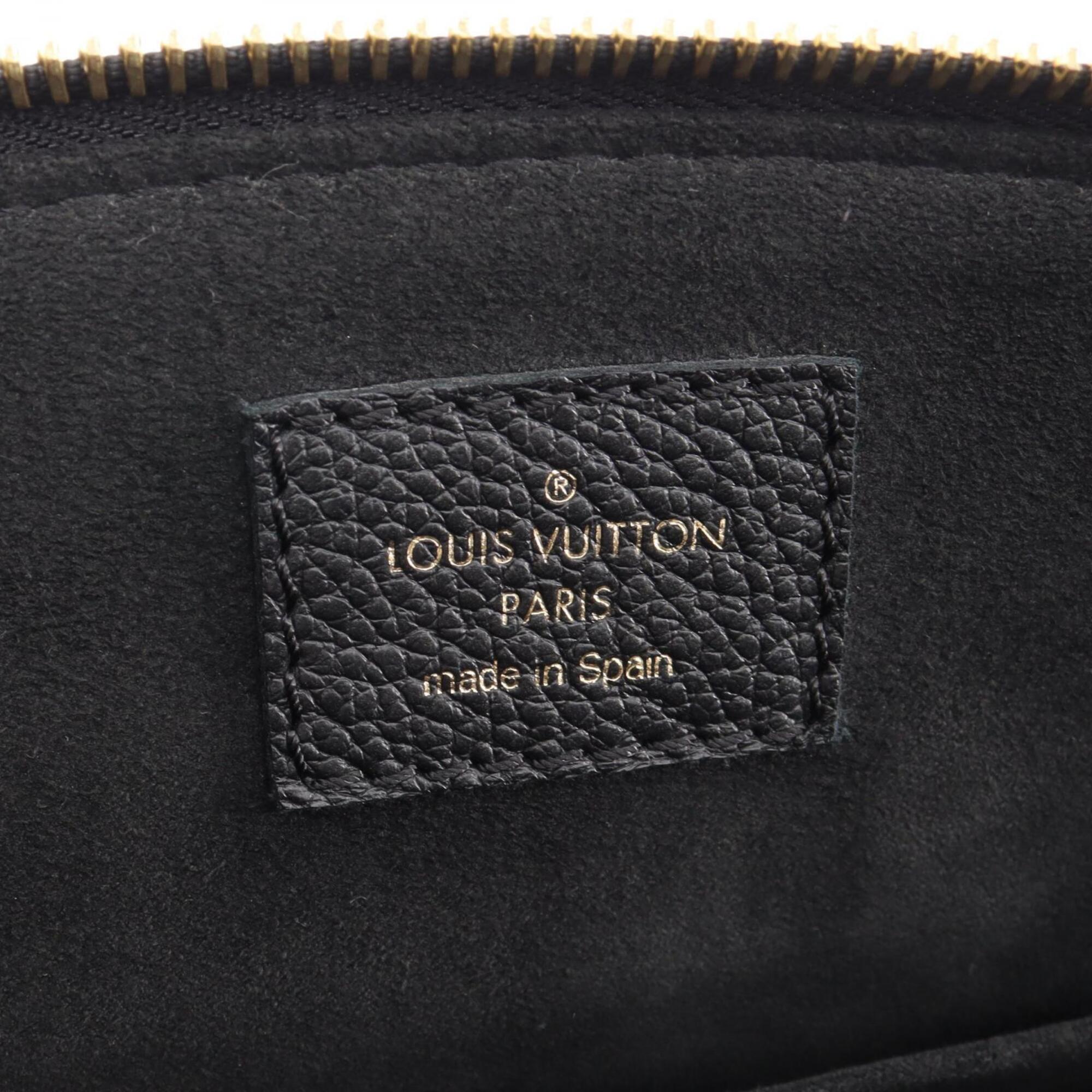 Louis Vuitton Monogram Empreinte Beige Black Leather Handbag (Pre-Owned)