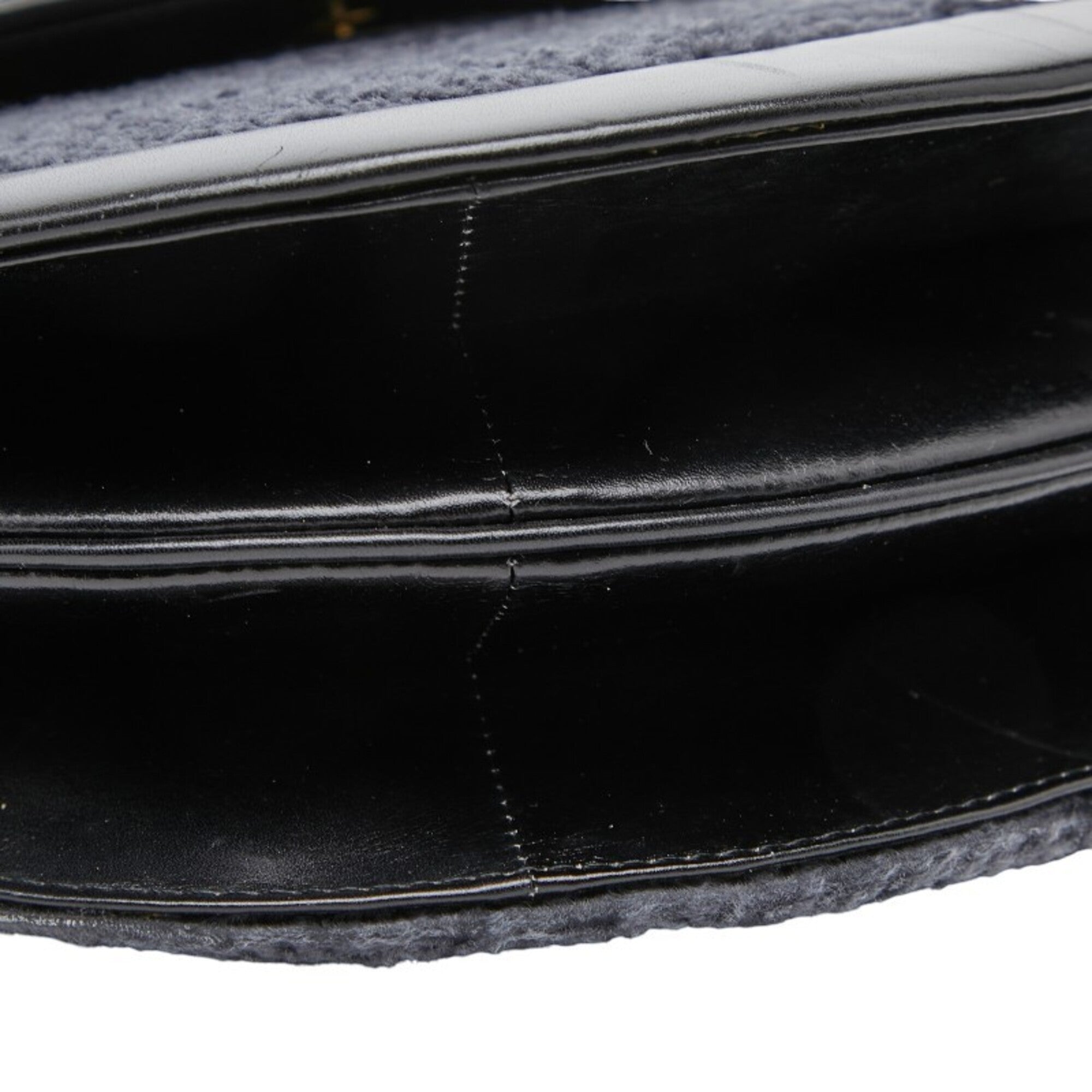Saint Laurent Black Navy Leather Shoulder Bag (Pre-Owned)