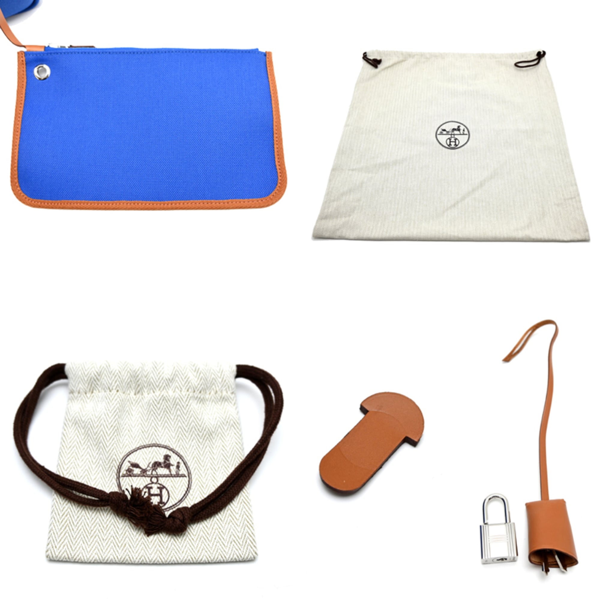 Hermes Blue Handbag Pouch (Pre-Owned)