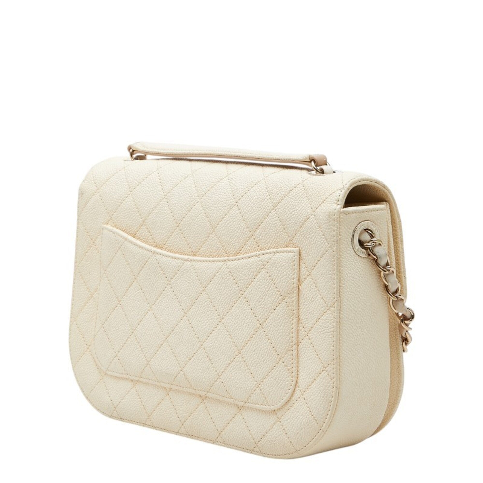 Chanel Beige Grained Calfskin Shopping Bag (Pre-Owned)