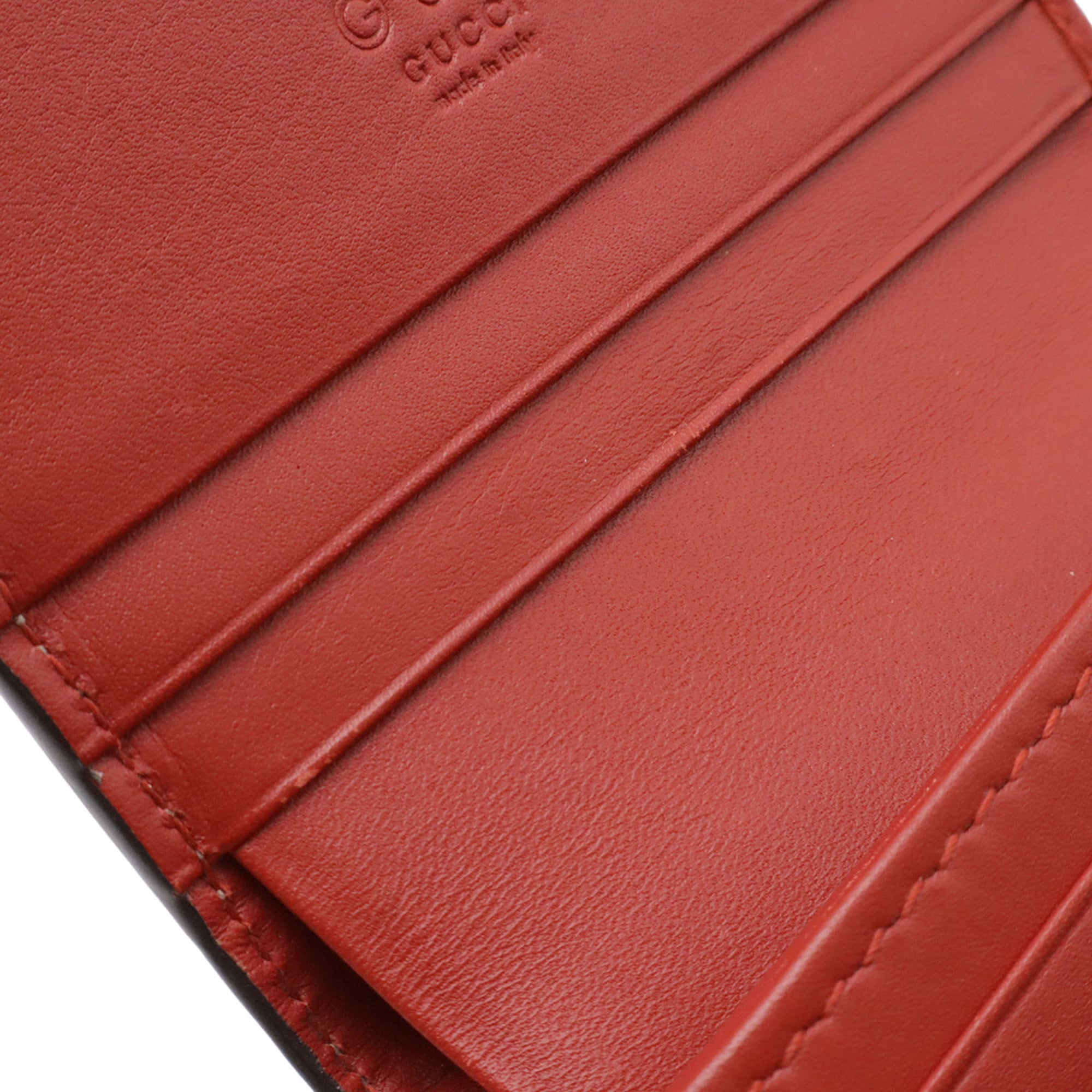 Gucci Gg Blooms Blue Multi-Color Red Color Gg Supreme Leather Wallet (Bi-Fold) (Pre-Owned)