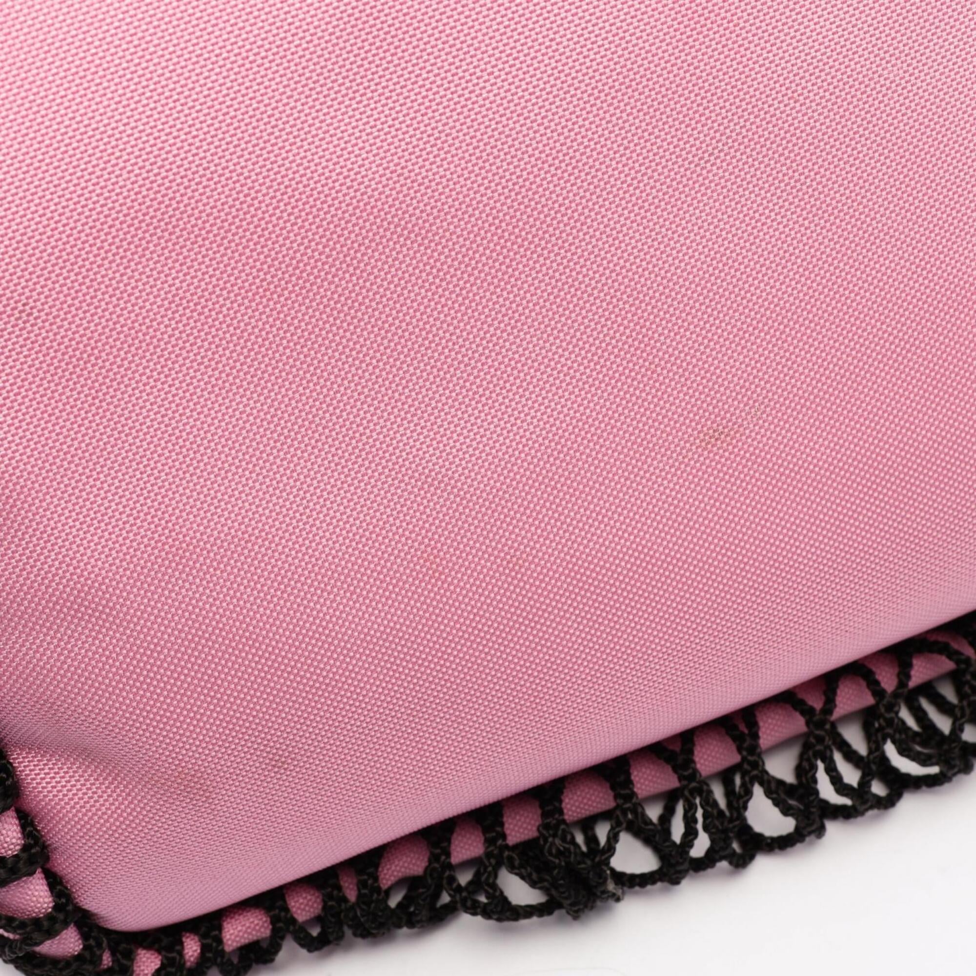 Balenciaga Black Pink Canvas Handbag Pouch Tote Bag (Pre-Owned)