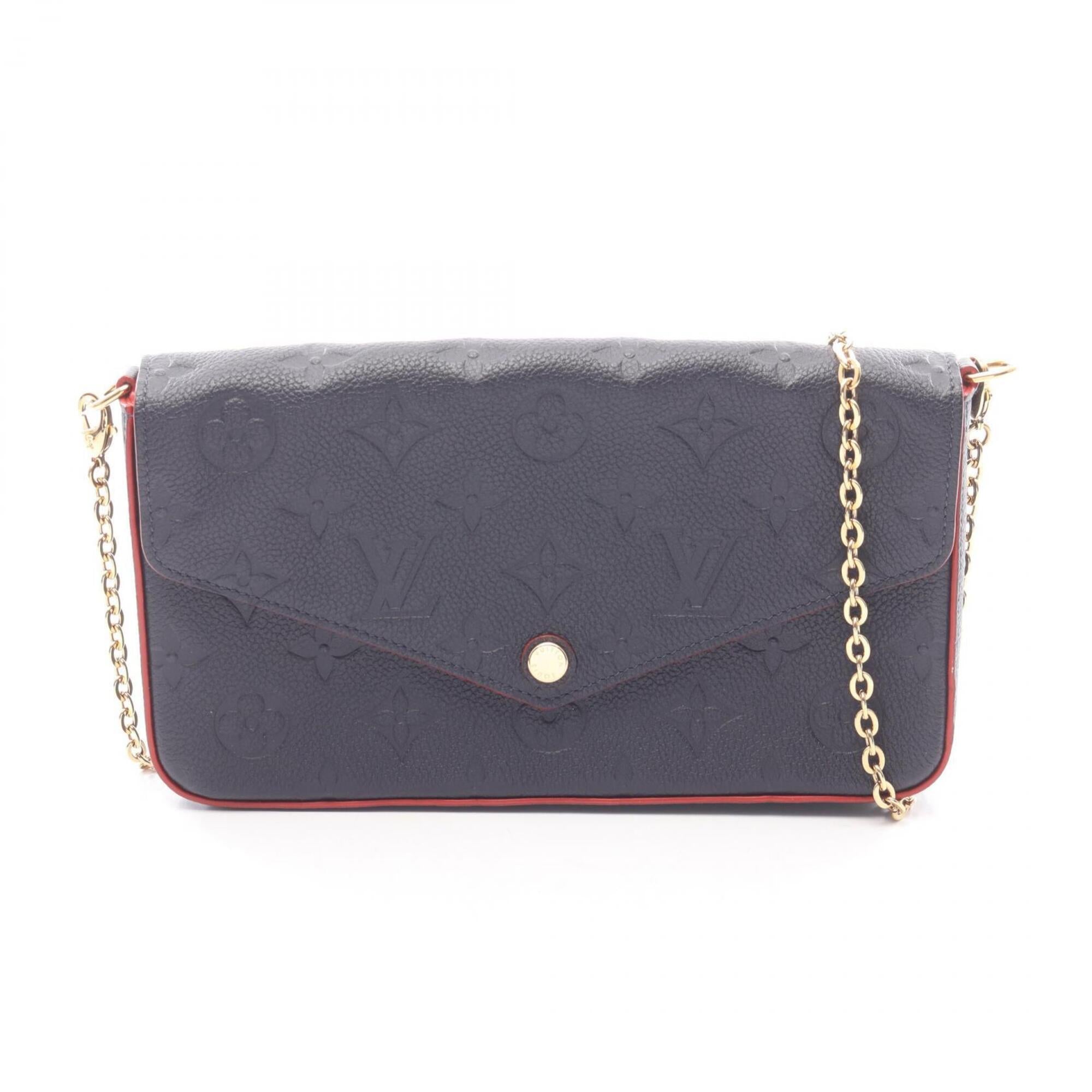 Louis Vuitton Marine Rouge Navy Red Color Monogram Empreinte Pochette Shoulder Bag (Pre-Owned)