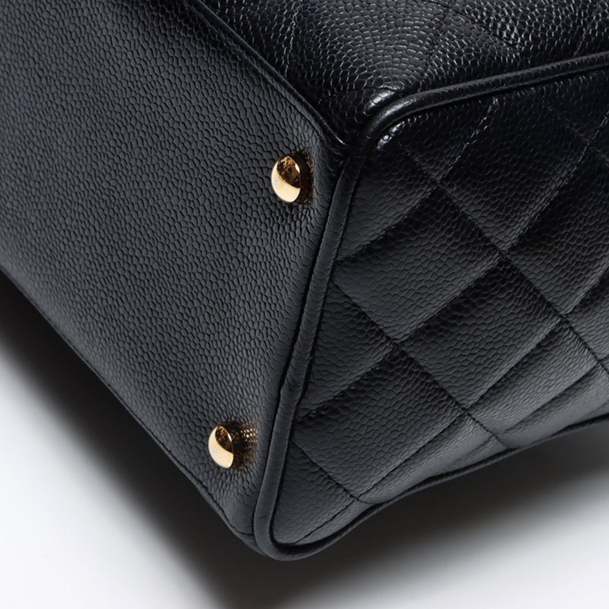 Chanel Black Grained Calfskin Boston Bag (Pre-Owned)